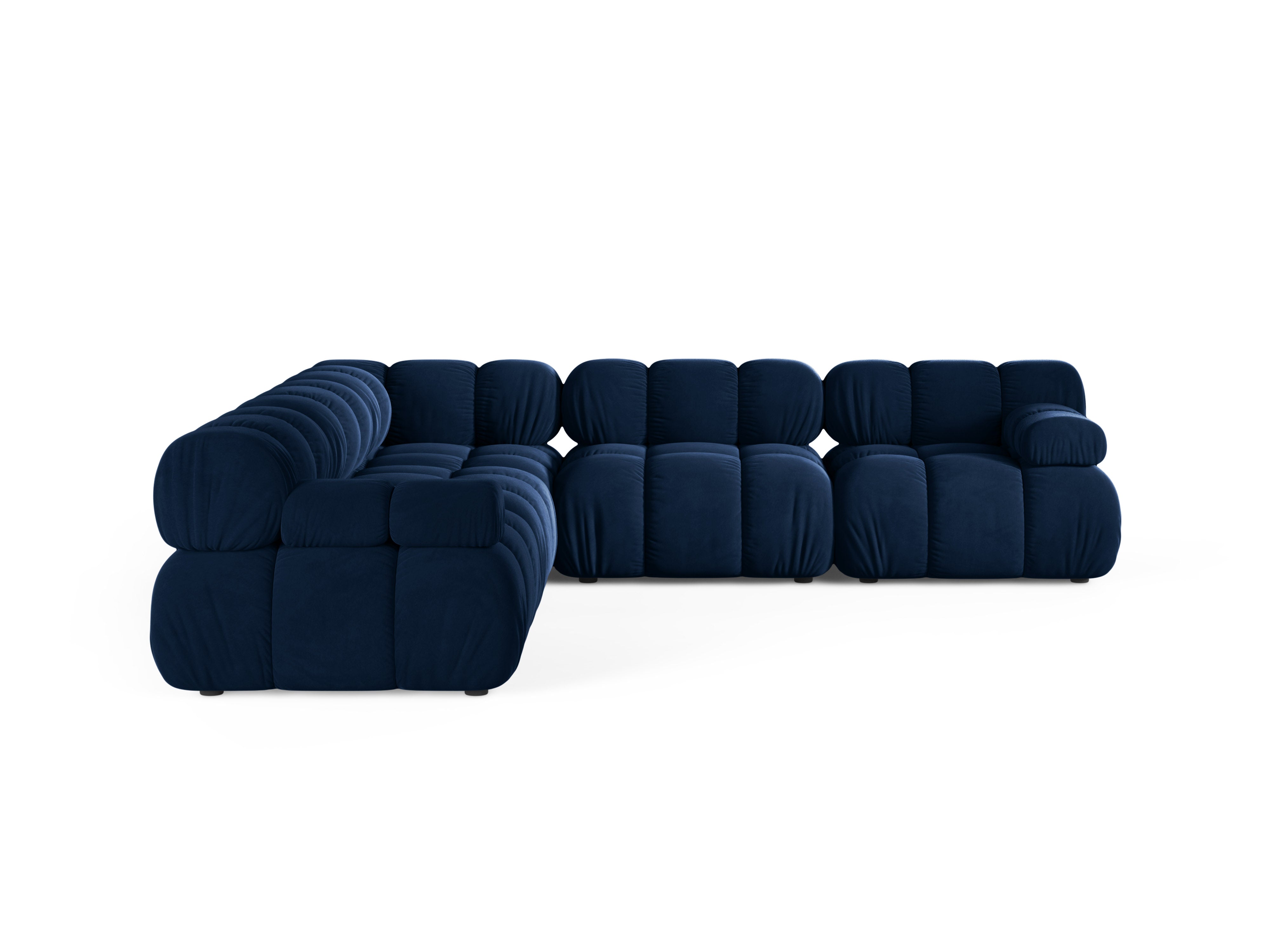 Symmetrical Velvet Corner Sofa BELLIS in Royal Blue