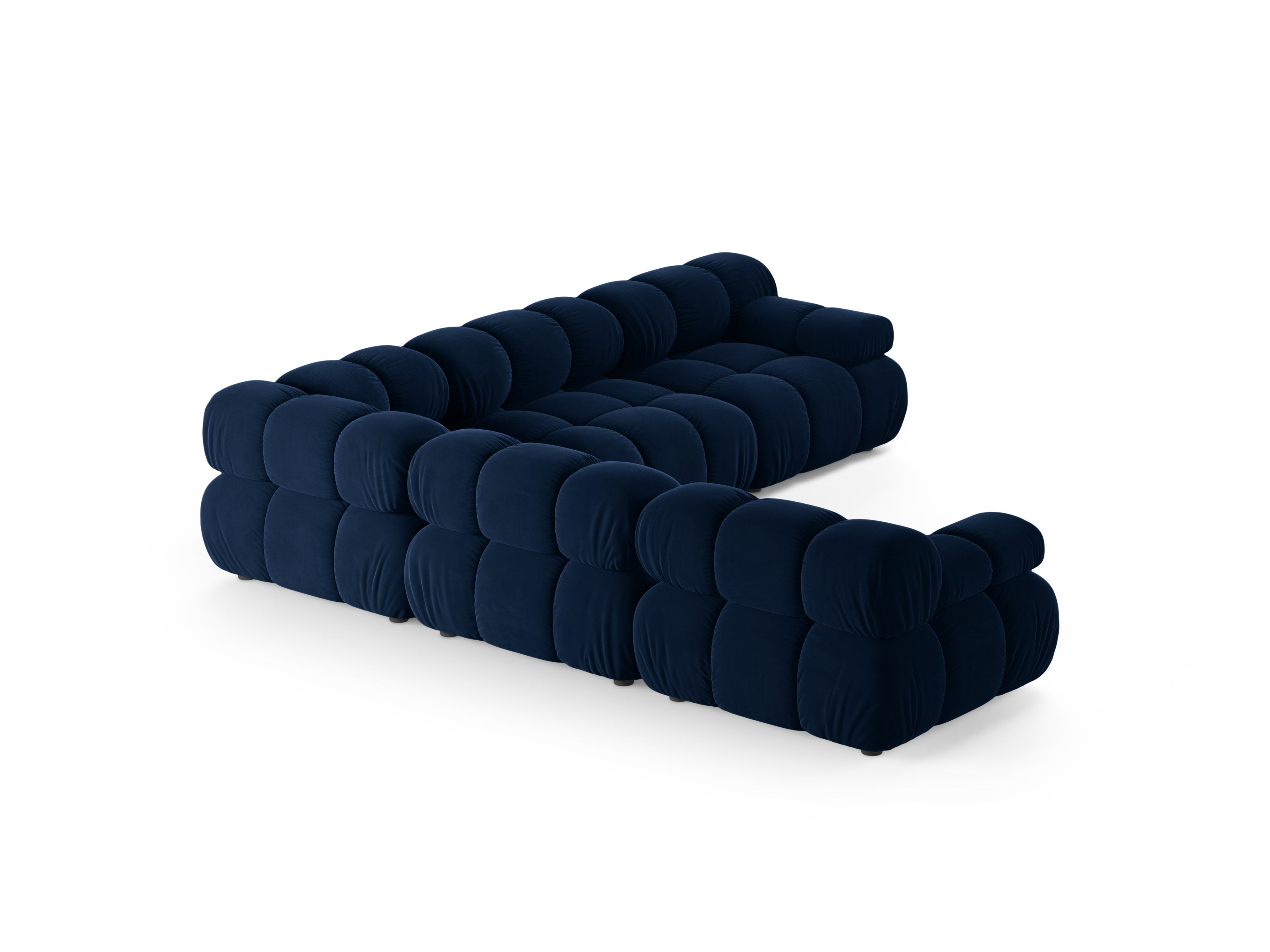 Symmetrical Velvet Corner Sofa BELLIS in Royal Blue