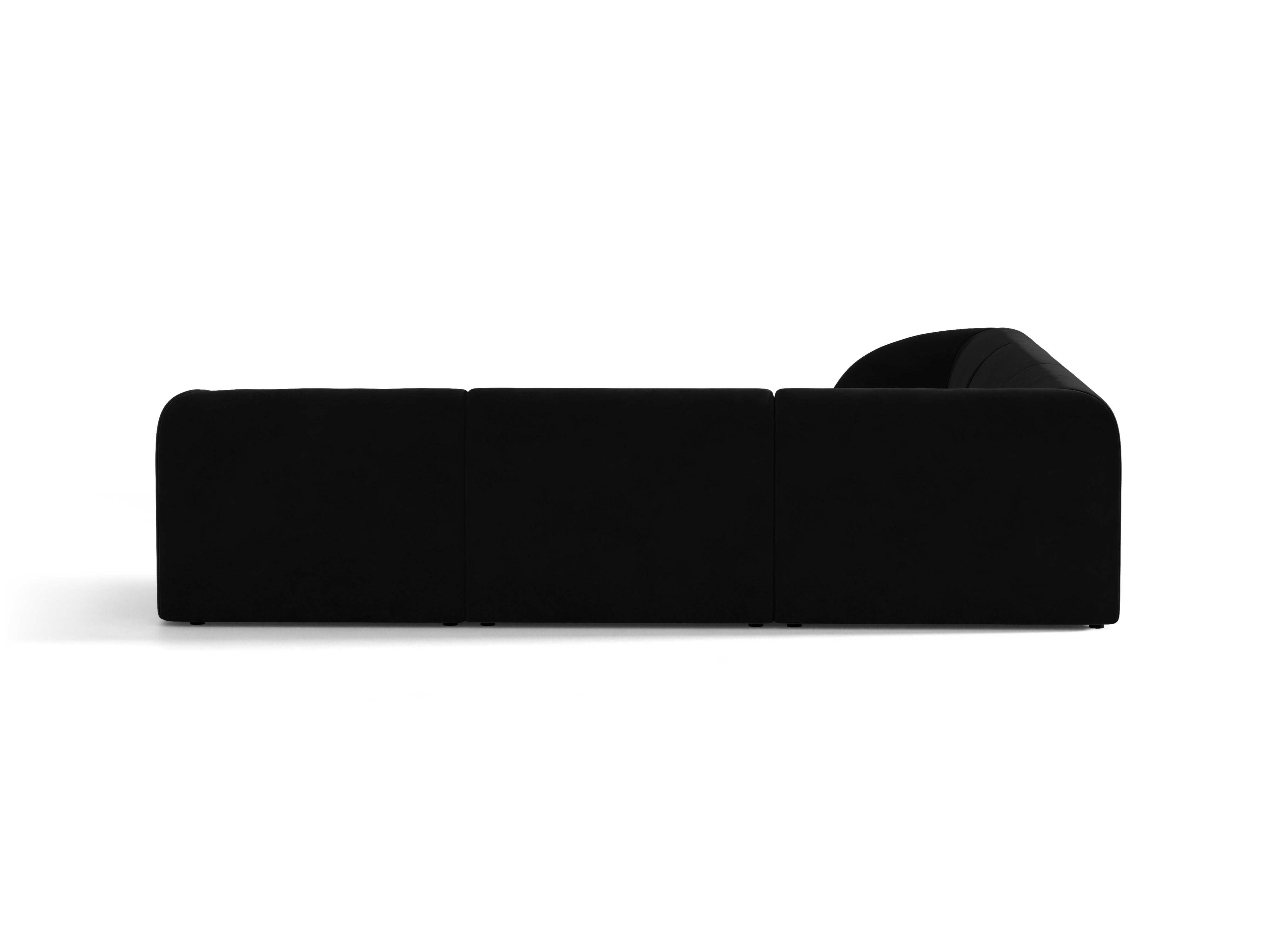 Velvet corner sofa for 5 people MILEY black