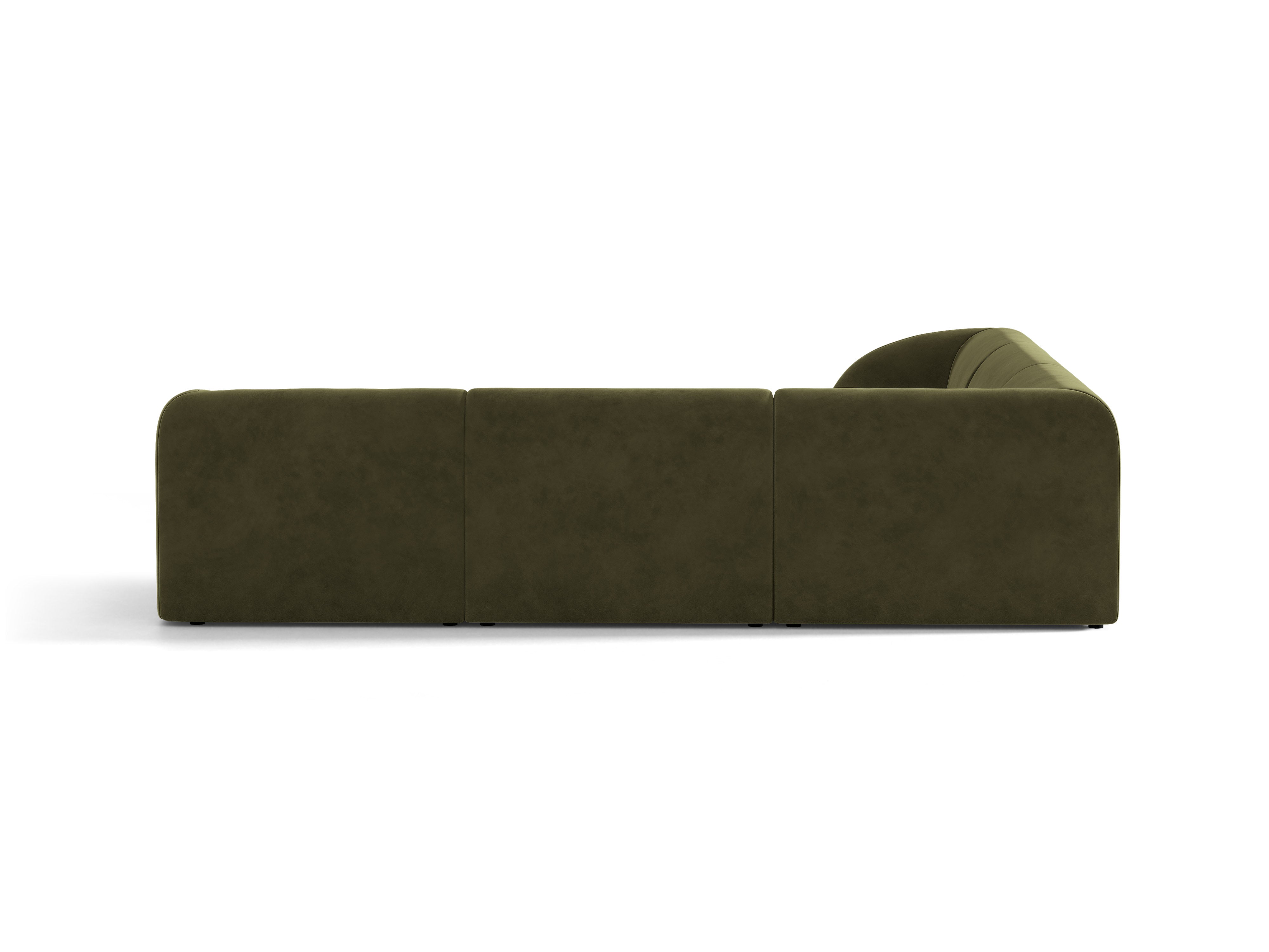Velvet corner sofa for 5 people MILEY green