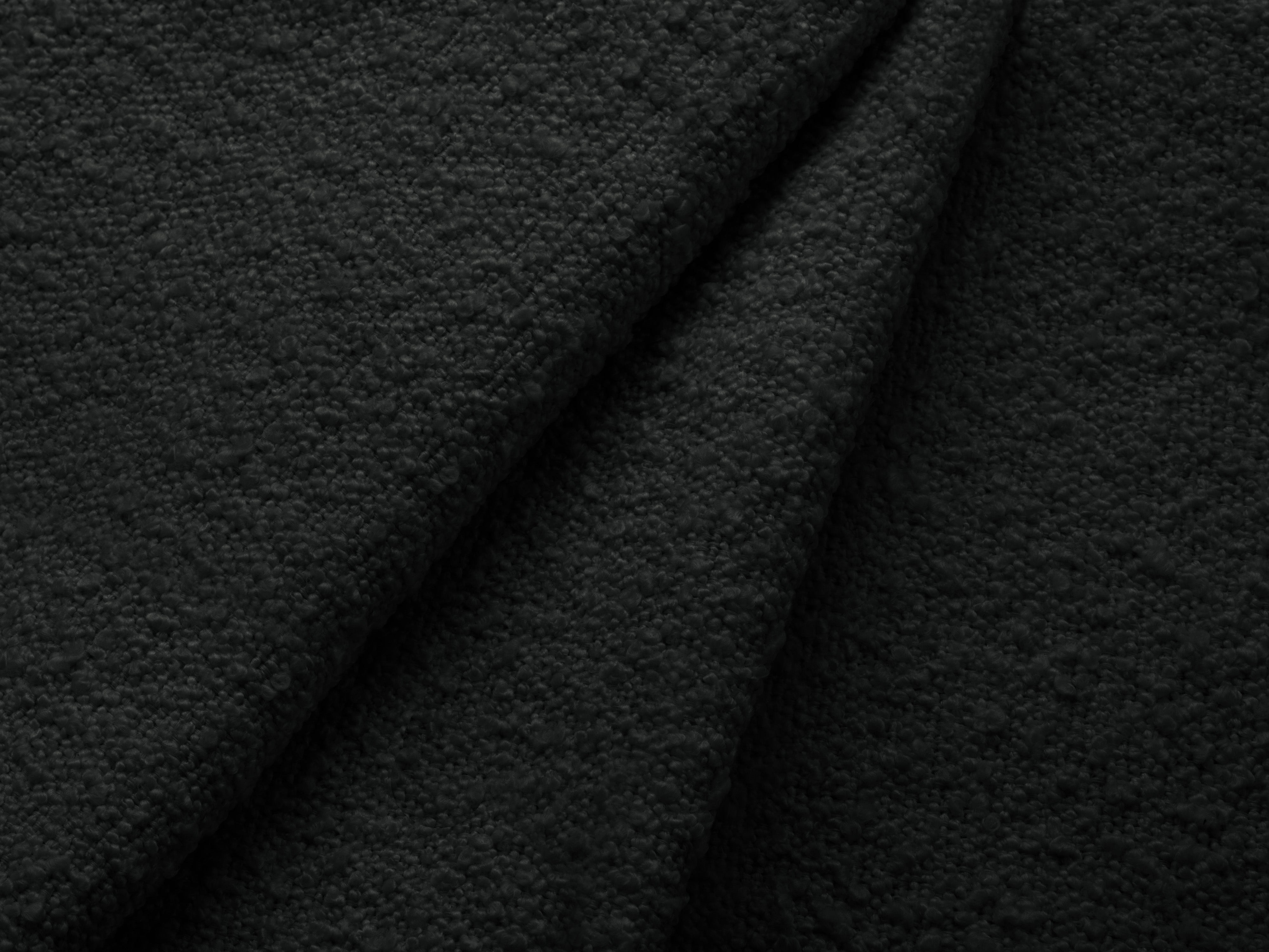 Left-facing corner sofa bed JODIE black boucle