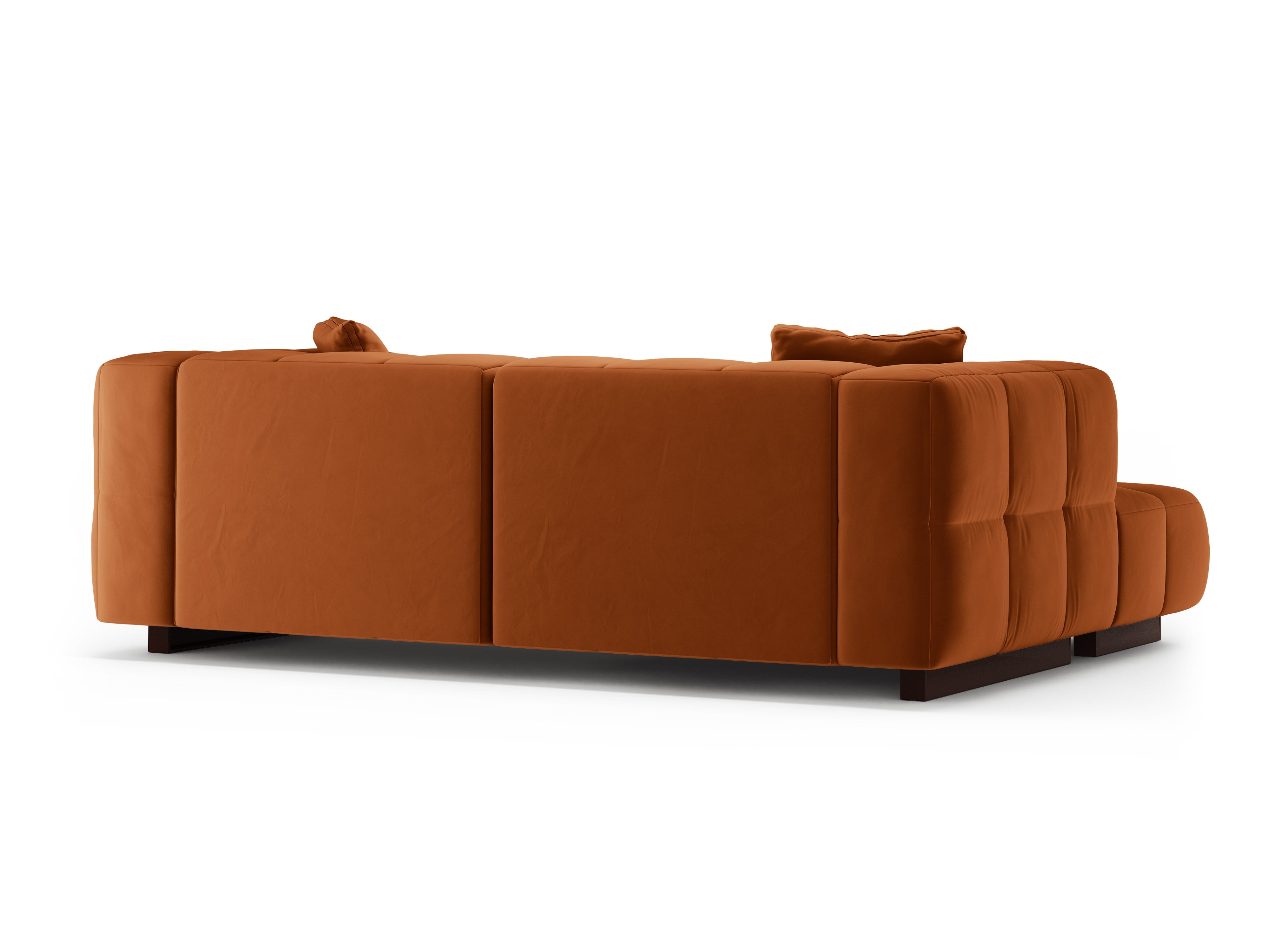 Velvet Left-Arm Sofa Bed PUMA Terracotta