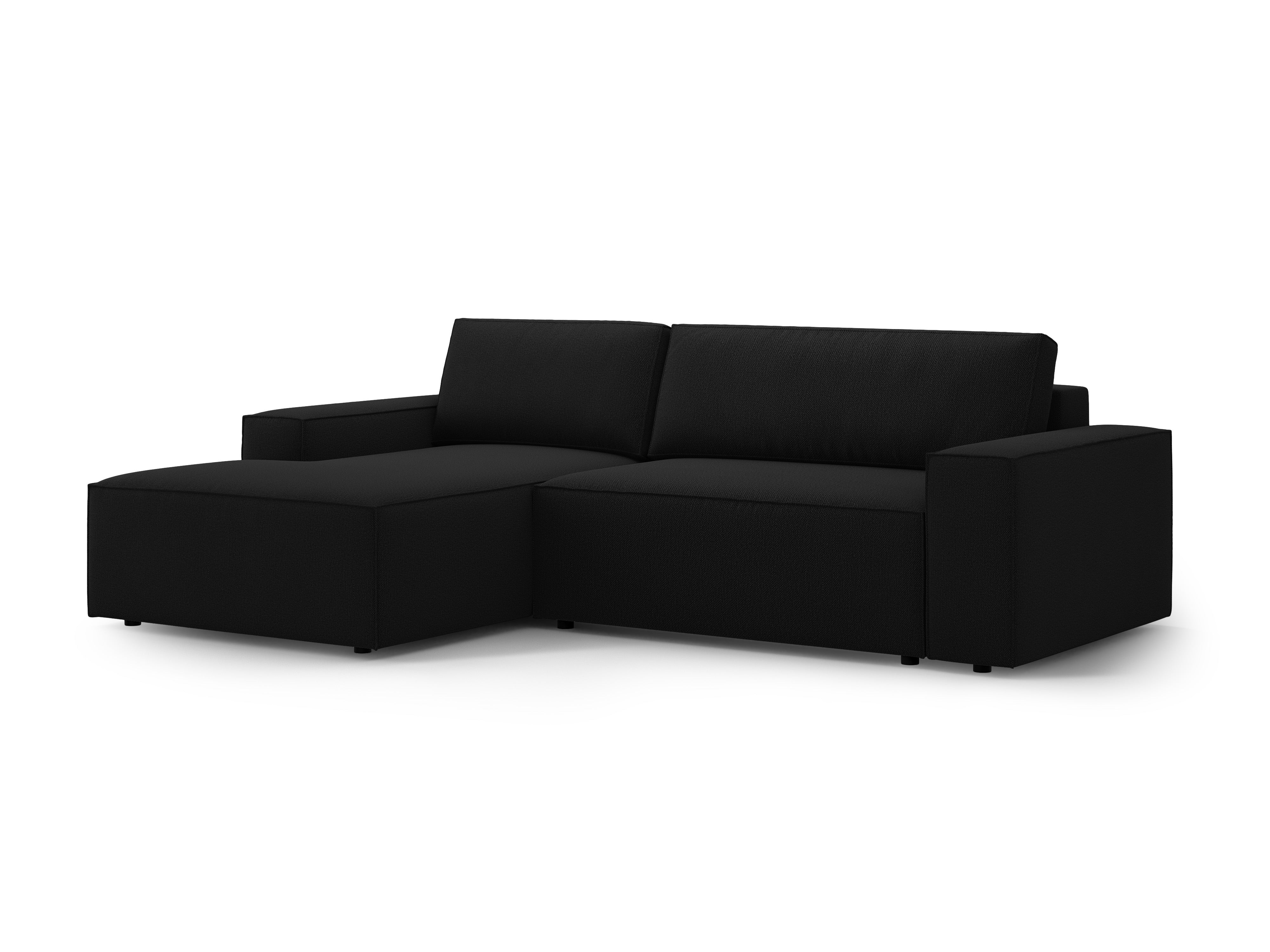 Left-sided corner sofa bed JODIE black