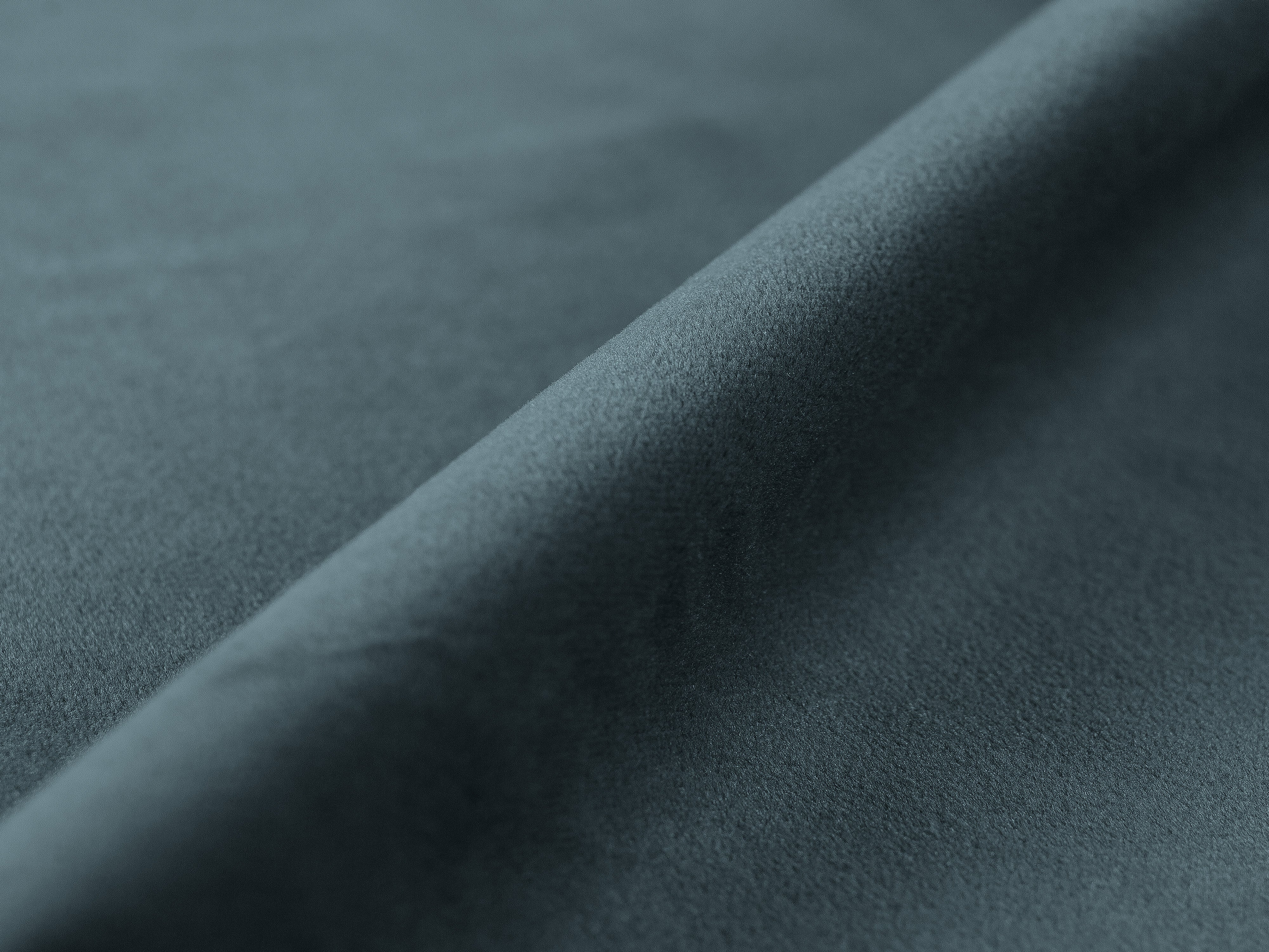 Samt-Ecksofa linksseitig 3-sitzig mit Schlaffunktion VICTOR blau