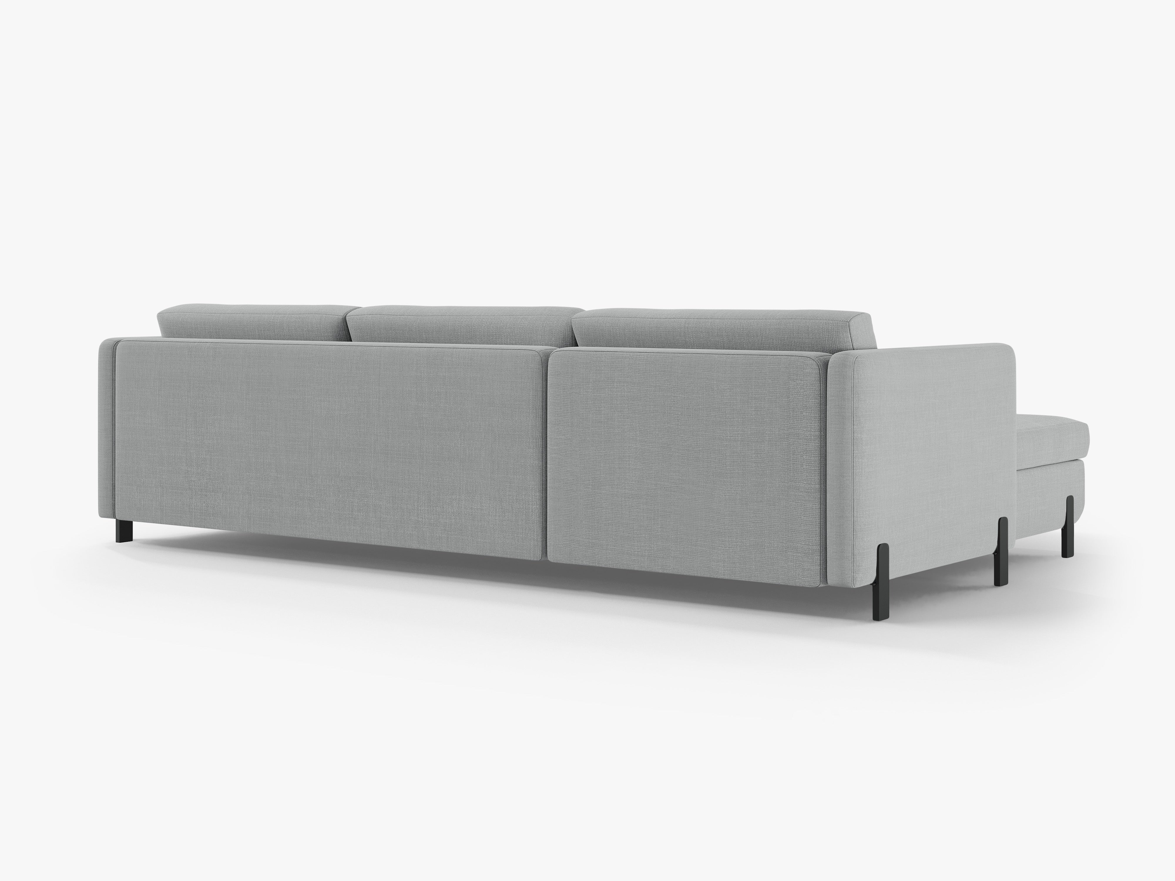 Left Corner Sofa with Bed Function and Box, "Gloria", 4 Seats, Light Gray, 260x170x80
Made in Europe