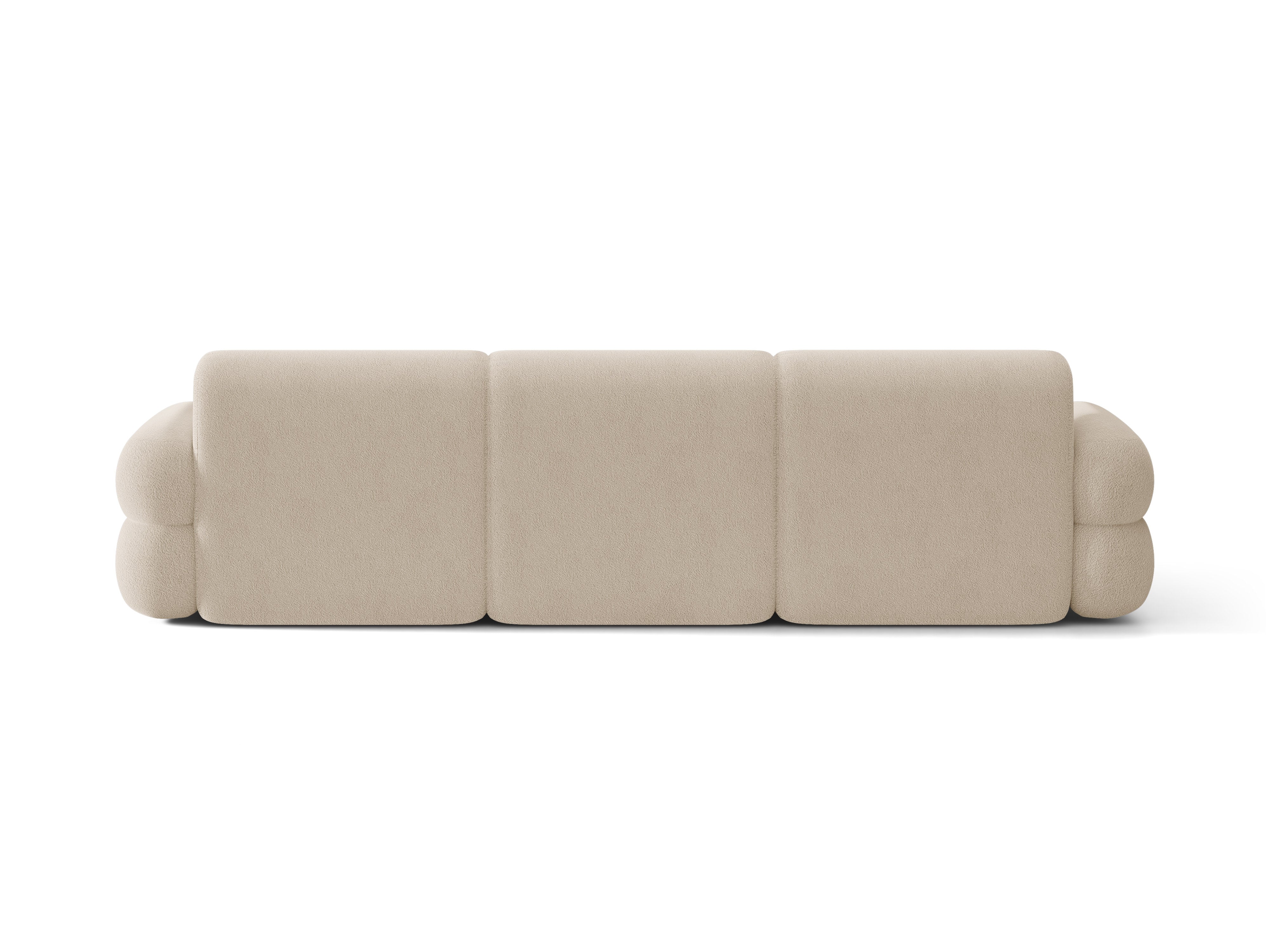 Left-facing NEO corner sofa in beige boucle