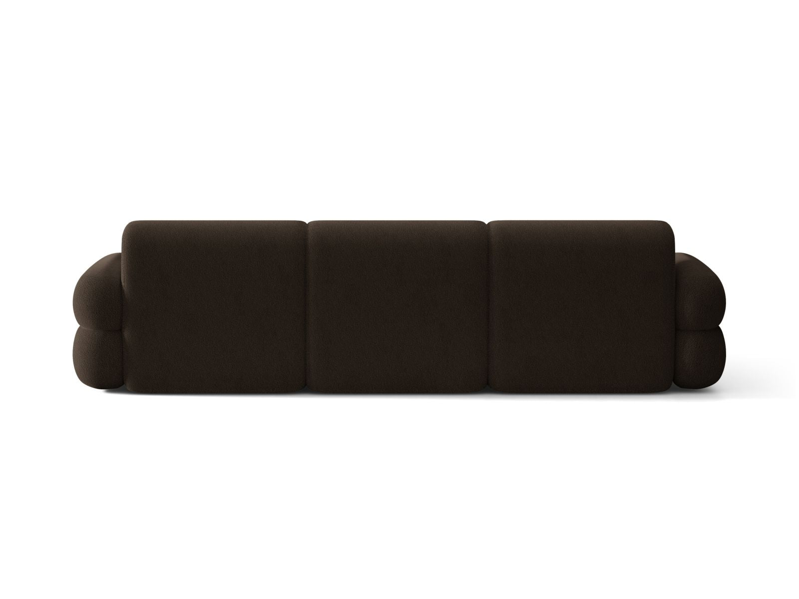Left-facing NEO corner sofa in brown boucle