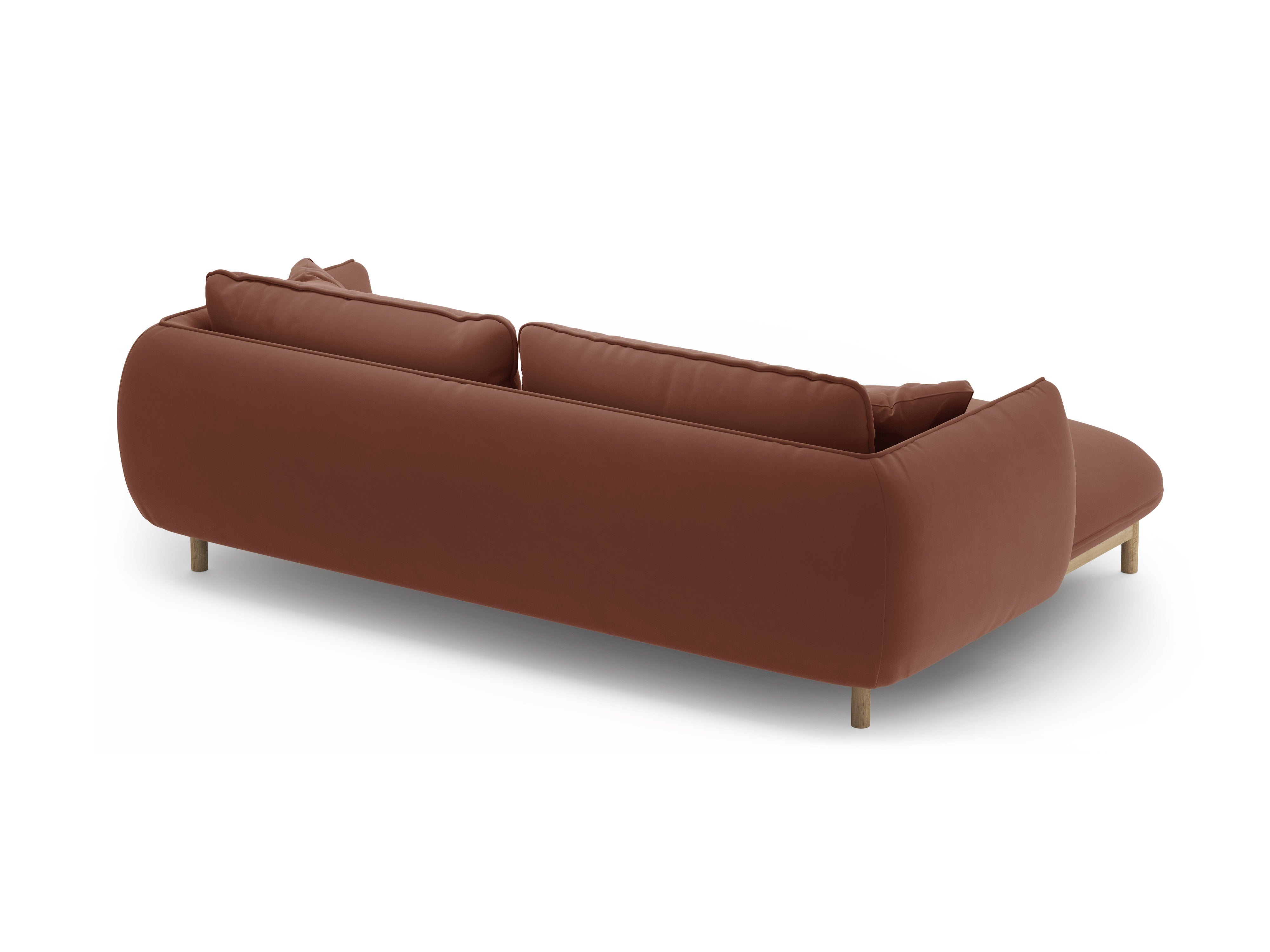Samt-Ecksofa links ADA cuoio