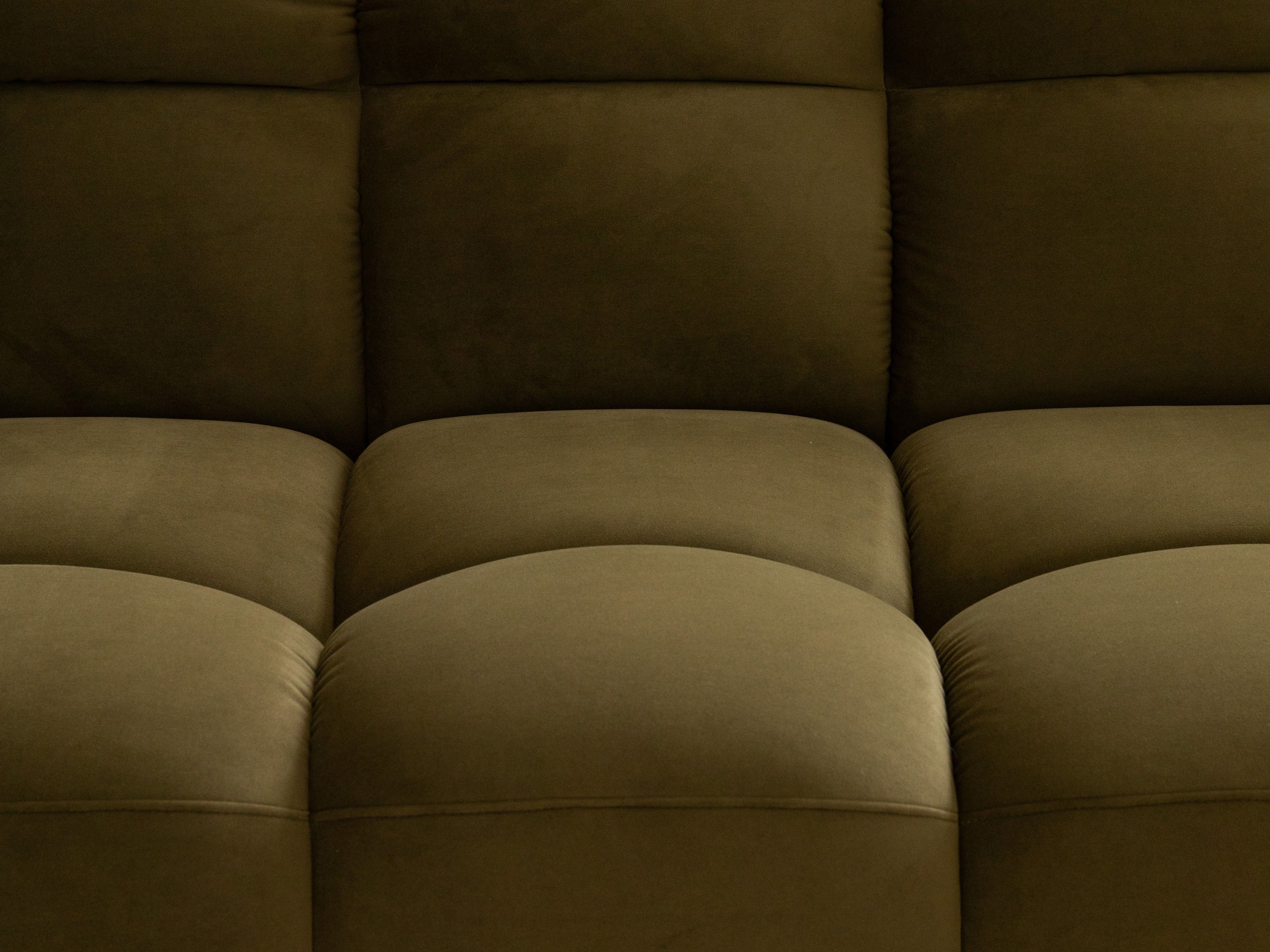 Right-facing velvet corner sofa LISA dark gray [Monika] [Julia spr]