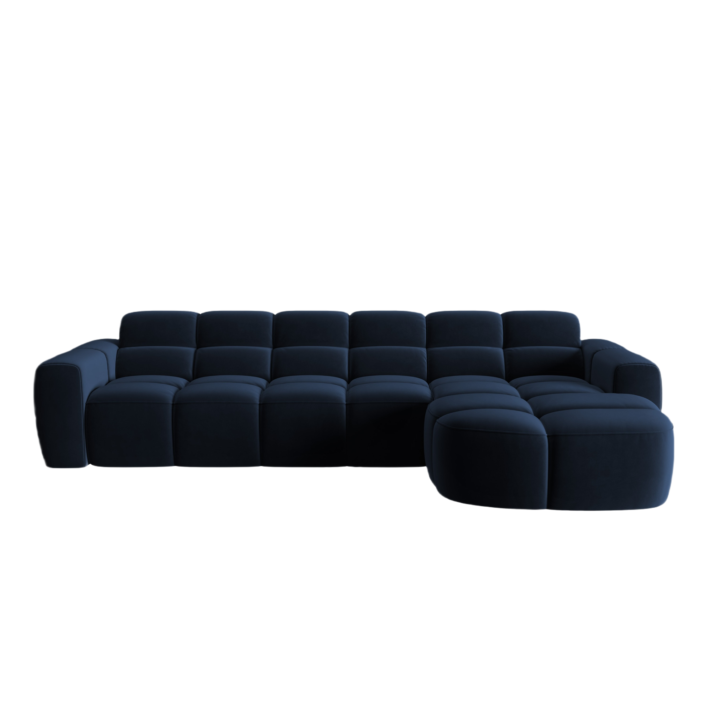 Samt-Ecksofa rechts LISA königsblau [Monika]  [Julia spr]