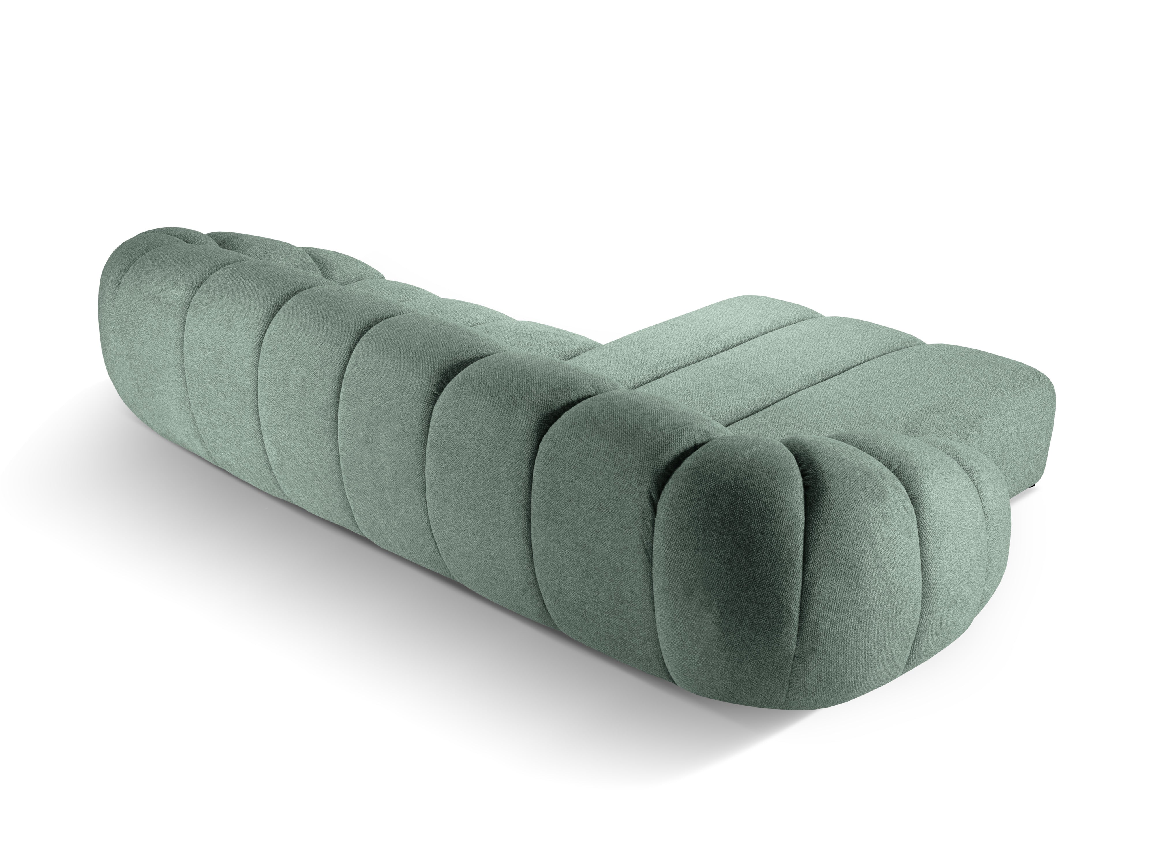 4-seater left-facing corner sofa DIANA mint chenille