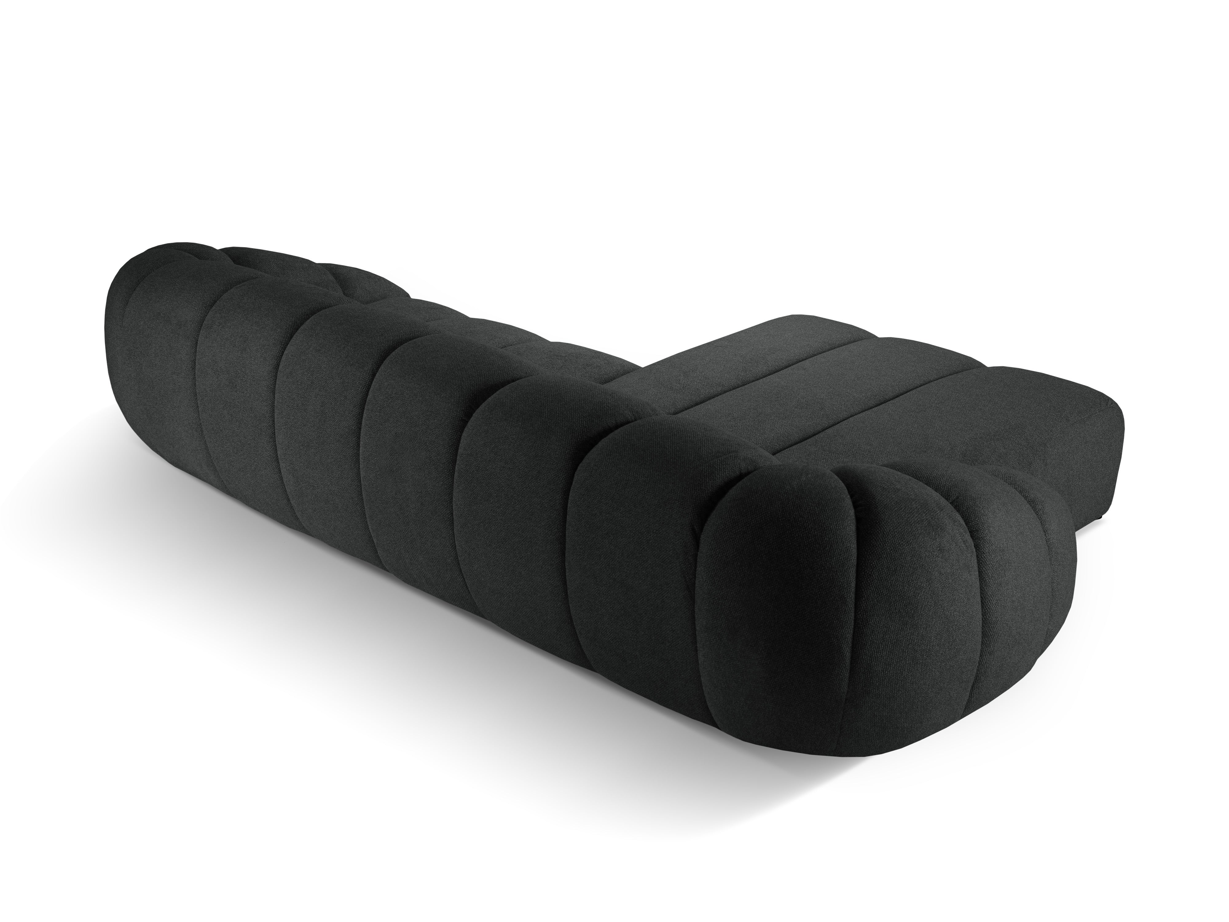 4-seater left-facing corner sofa DIANA in anthracite chenille