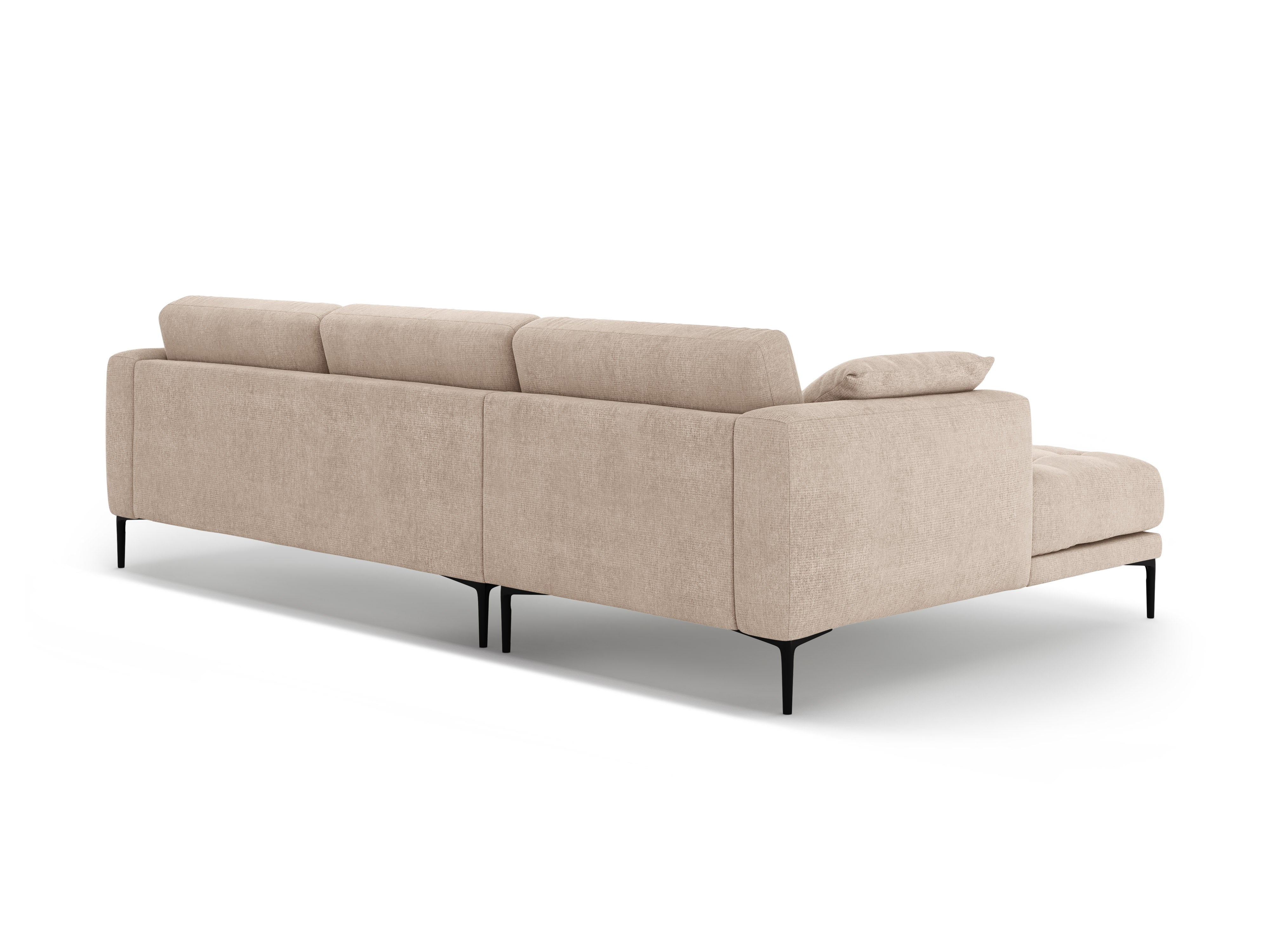 Left-sided corner sofa BEMY sandy chenille