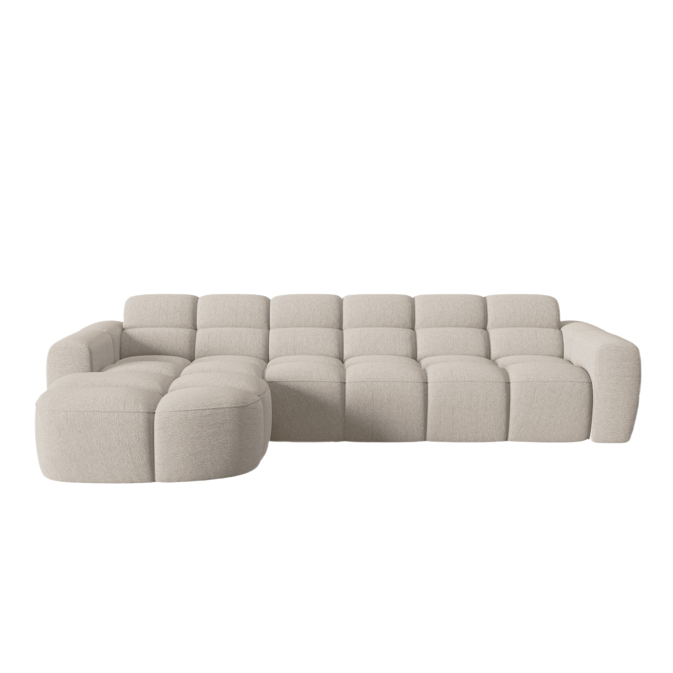 Left-sided corner sofa LISA sand chenille [Monika] [Julia spr]