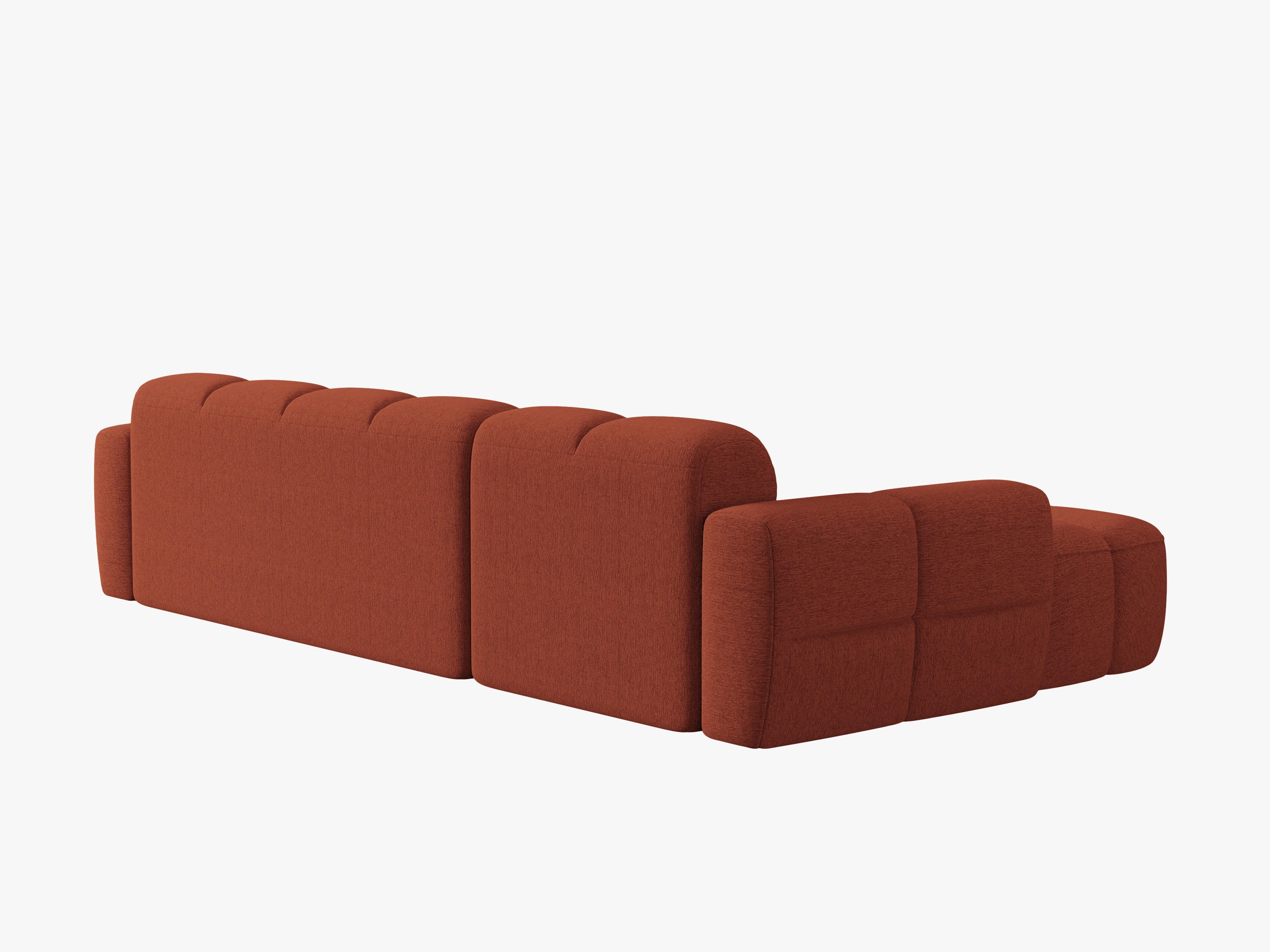 Left-sided corner sofa LISA terracotta chenille [Monika] [Julia spr]