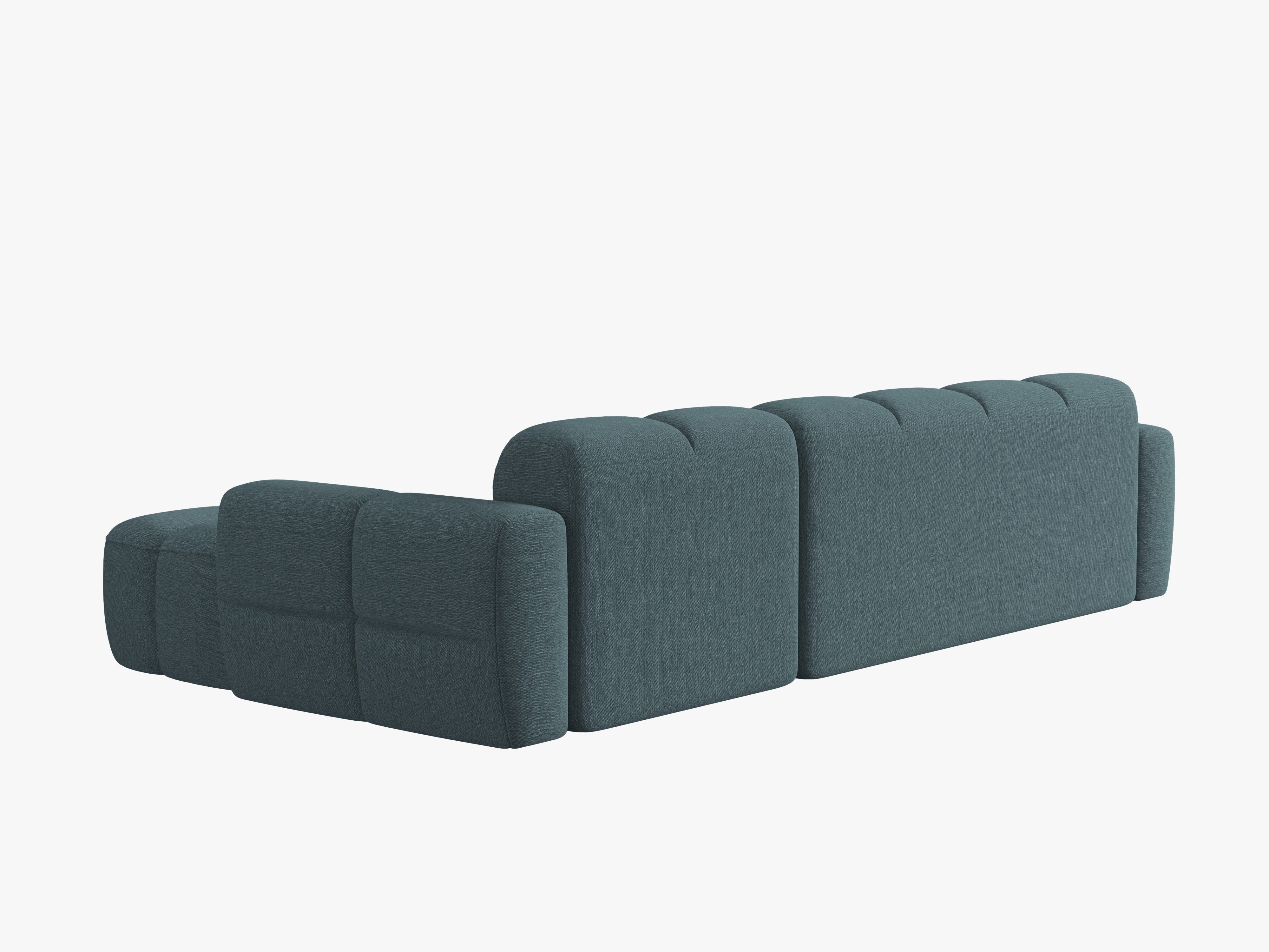 Rechtsseitige Eckcouch LISA hellblaues Chenille [Monika]