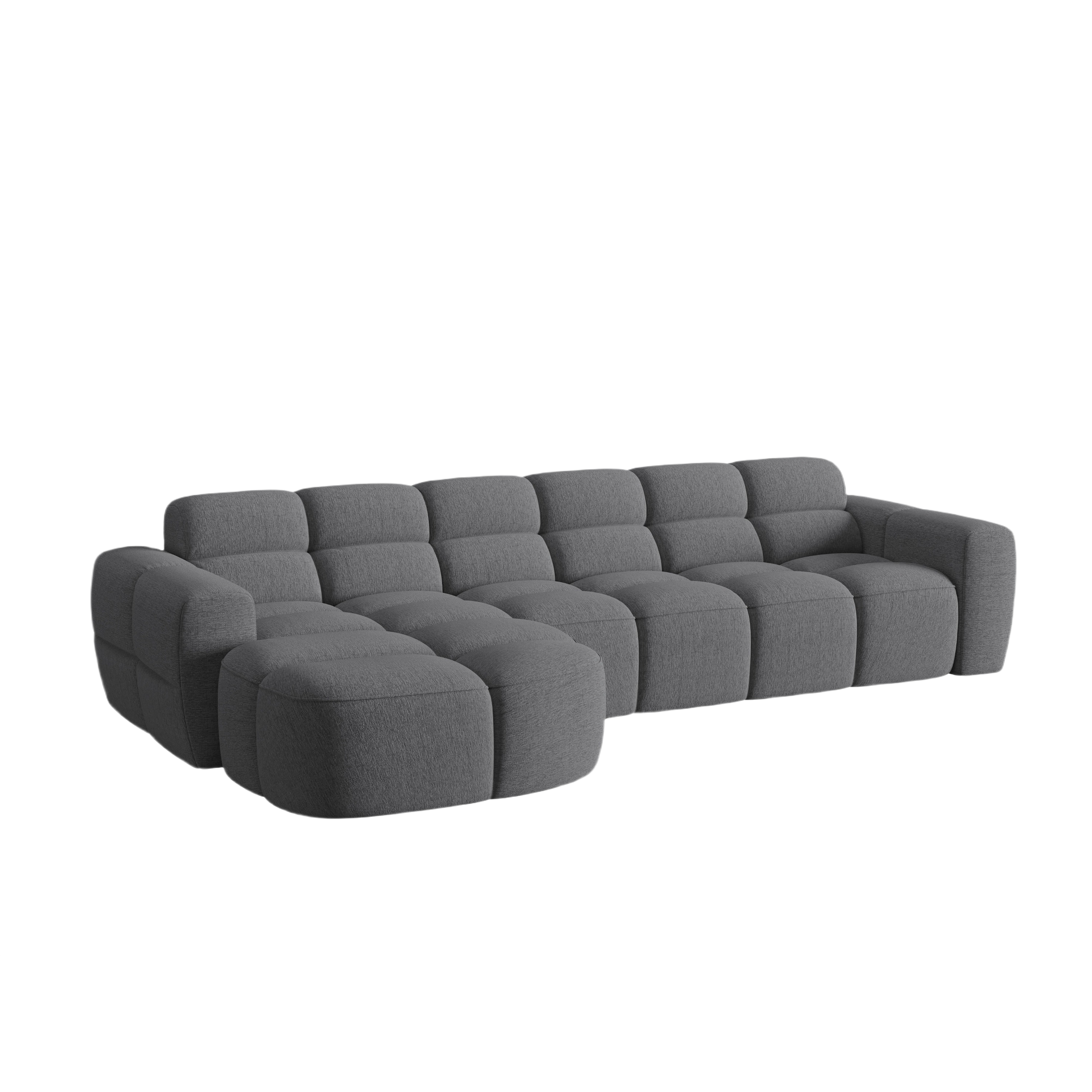Left-sided corner sofa LISA dark gray chenille [Monika] [Julia spr]
