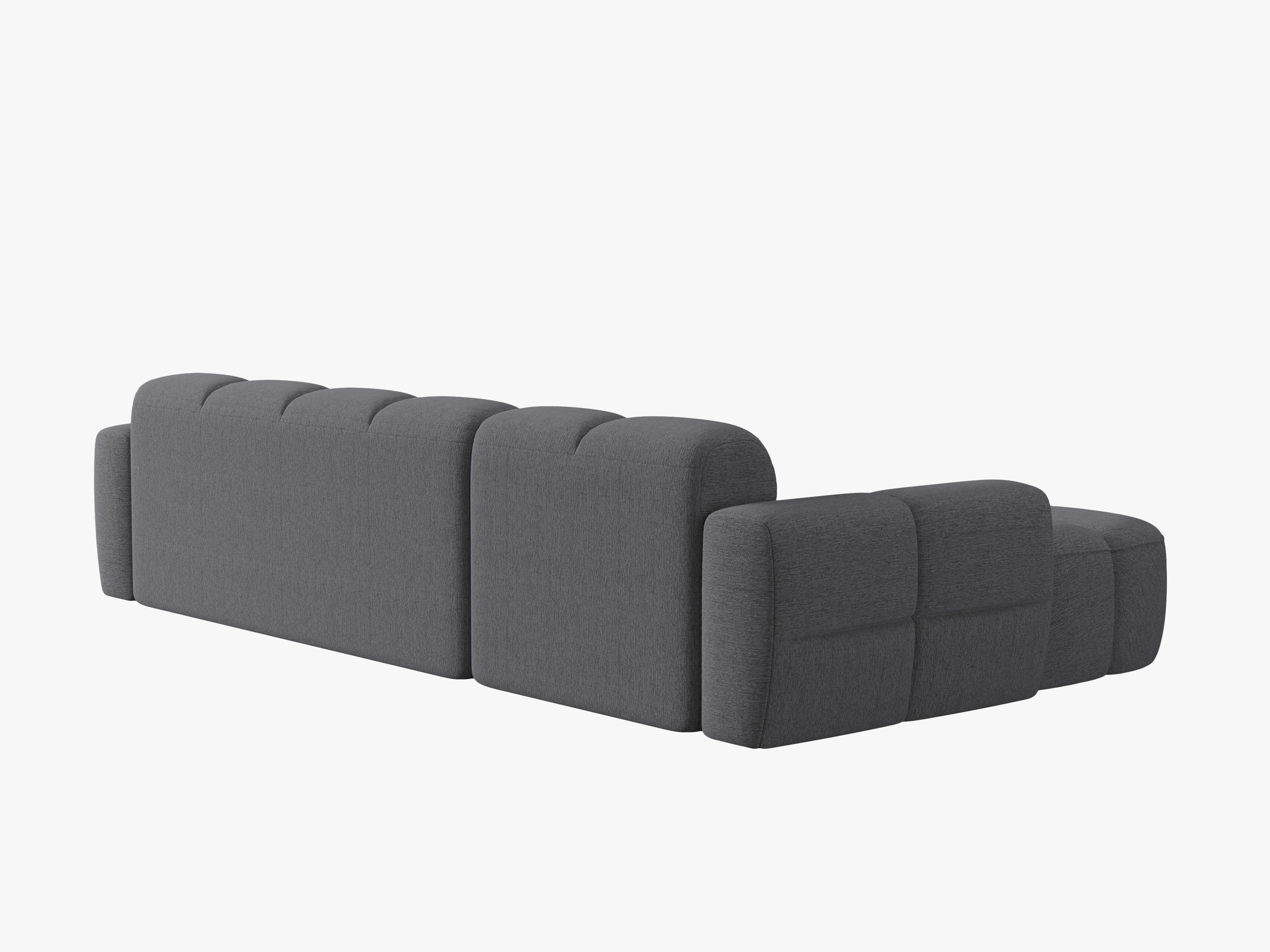 Left-sided corner sofa LISA dark gray chenille [Monika] [Julia spr]