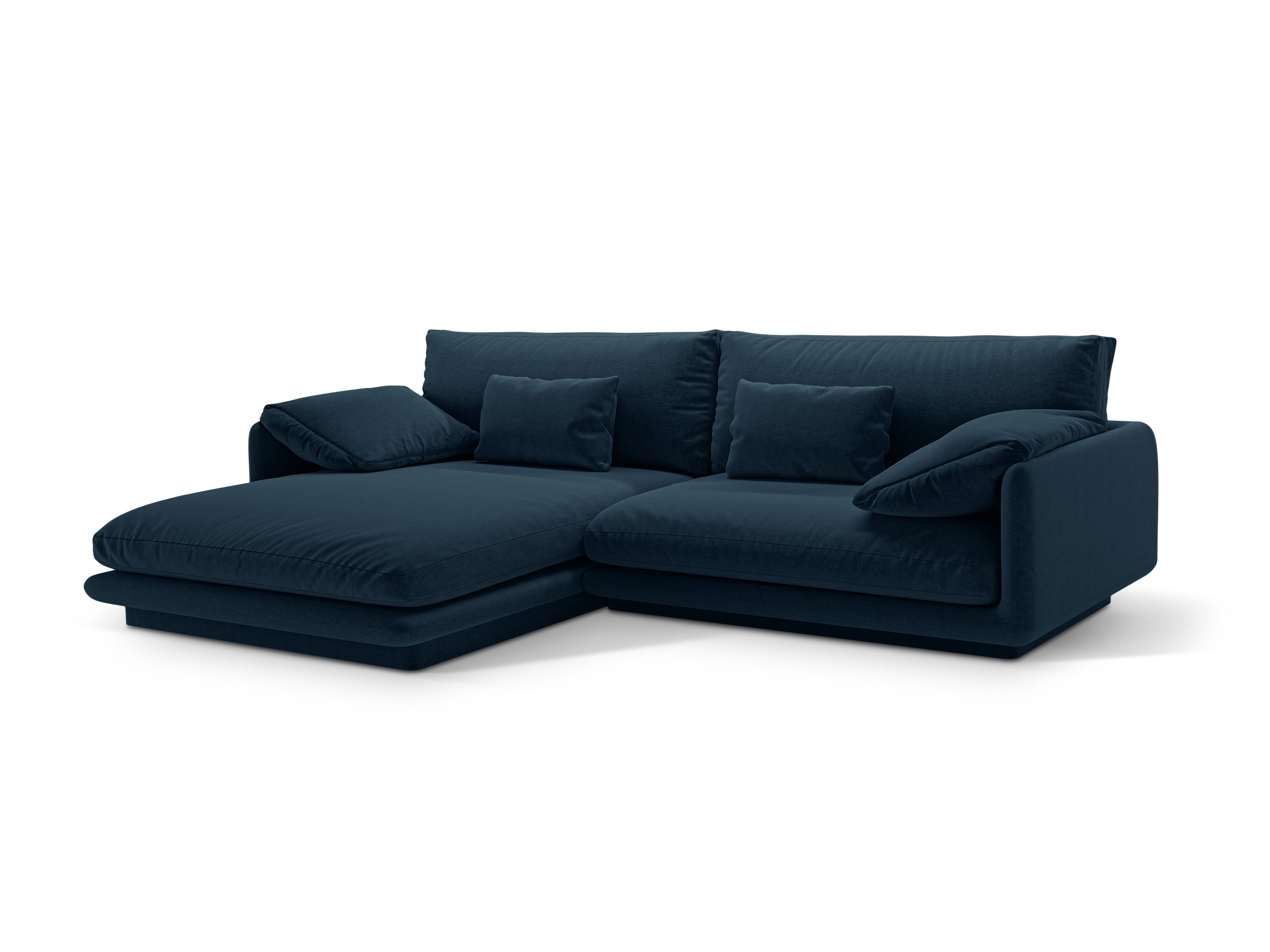 Left-handed 4-seater Torino navy blue corner