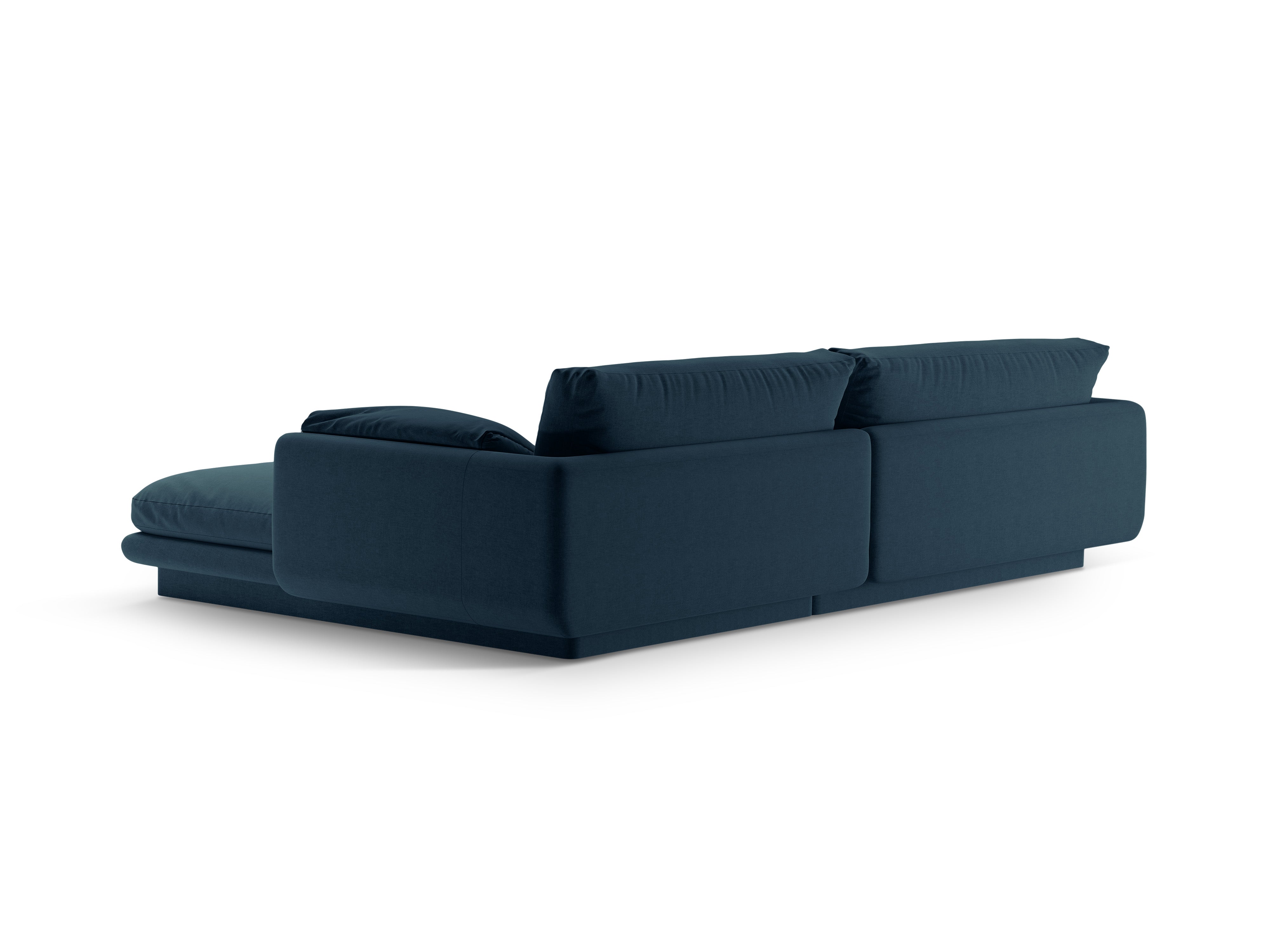 Left-handed 4-seater Torino navy blue corner
