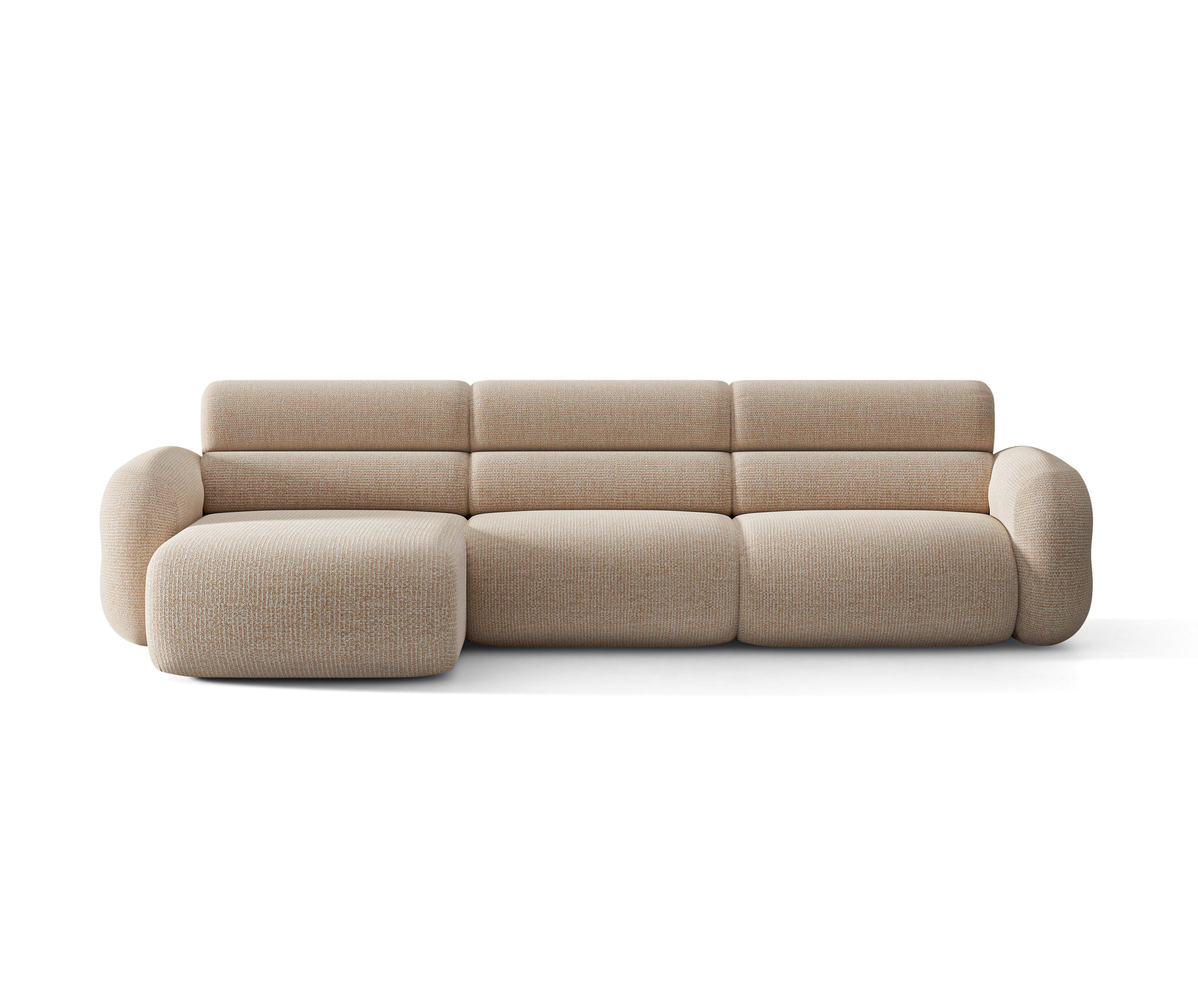 Left-facing NEO corner sofa in sandy mélange