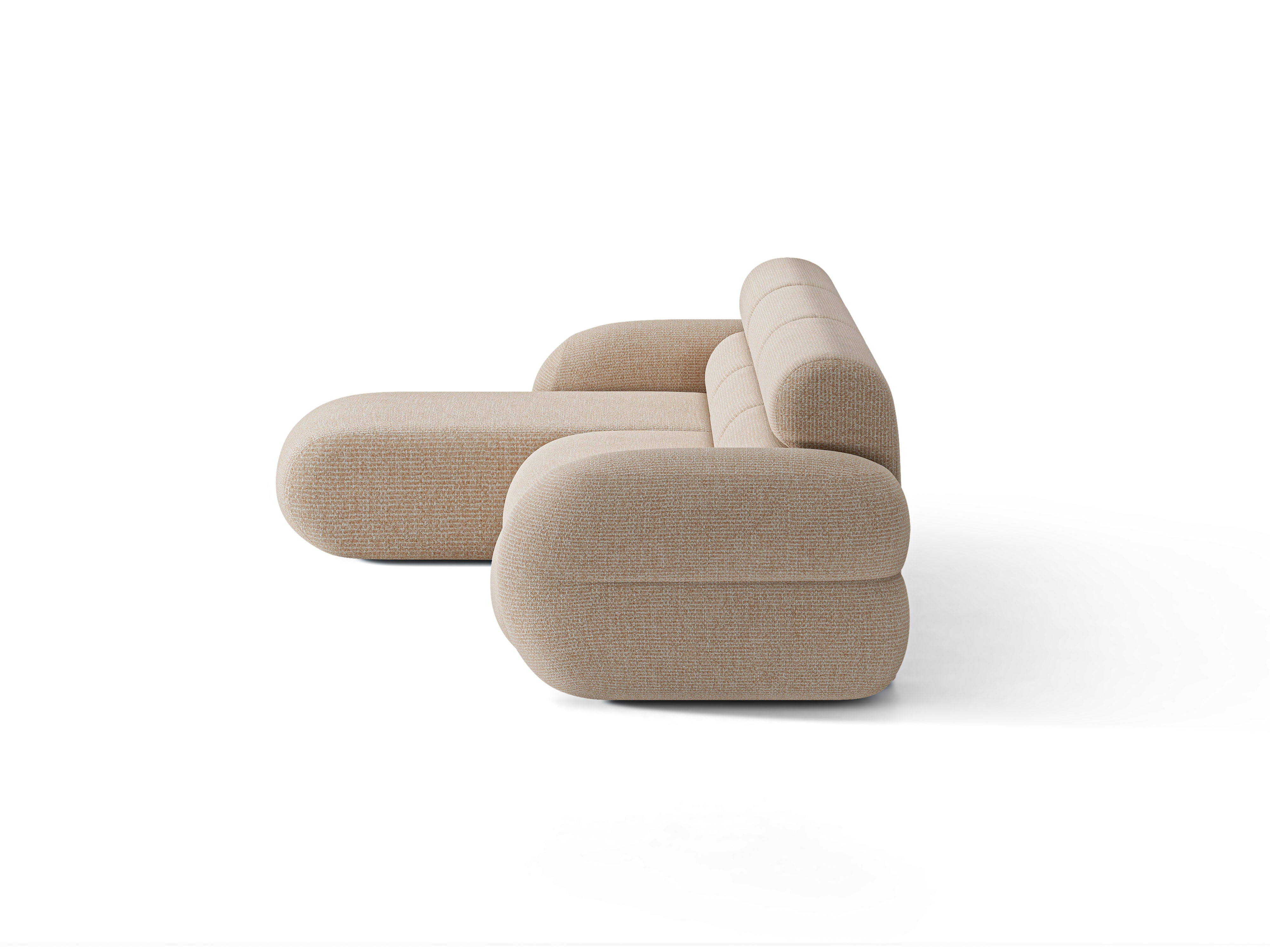 Left-facing NEO corner sofa in sandy mélange