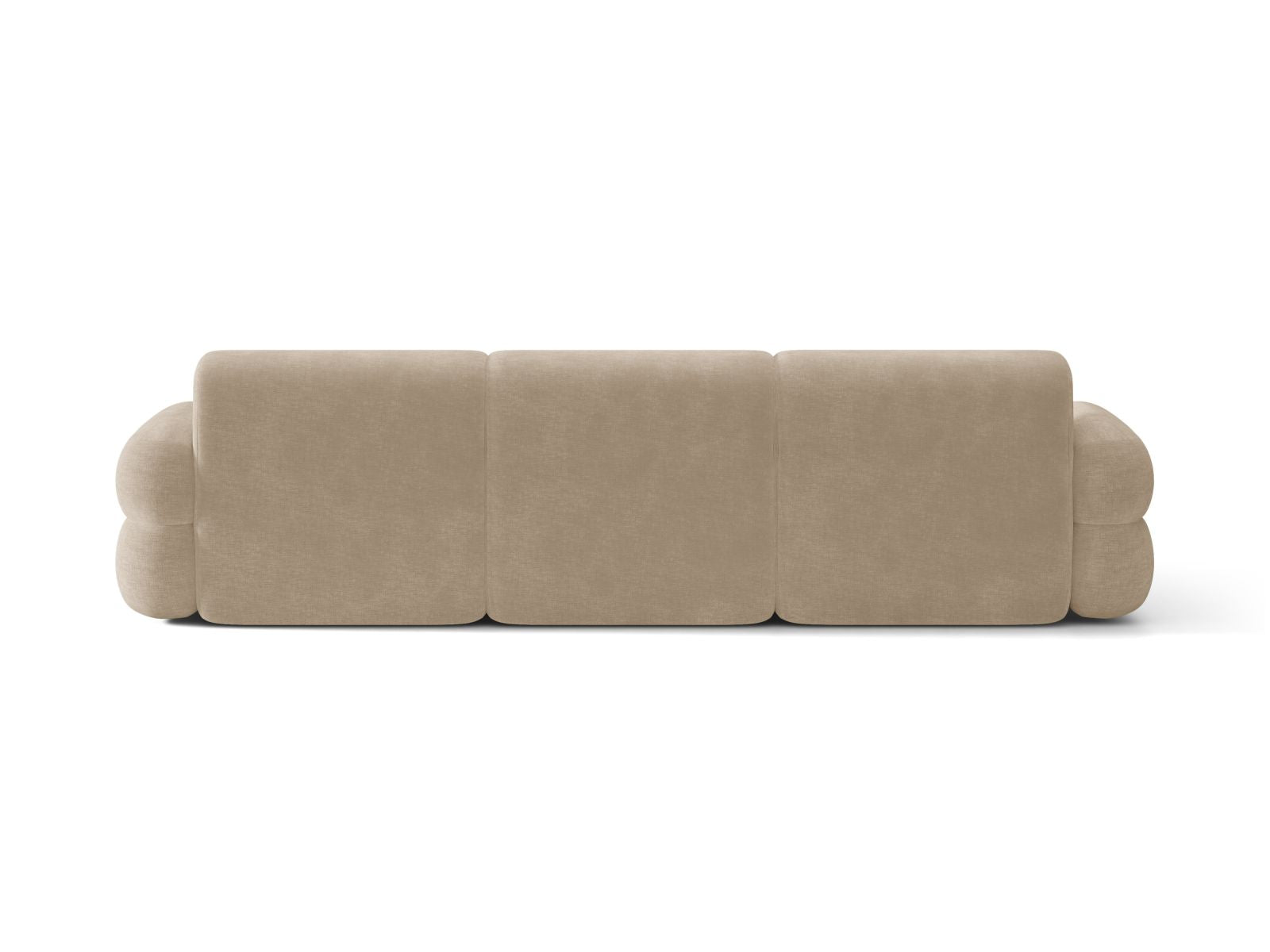 Left-facing NEO corner sofa in beige chenille