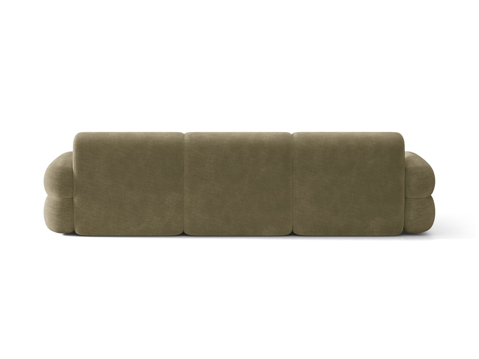 Left-facing NEO corner sofa in olive chenille