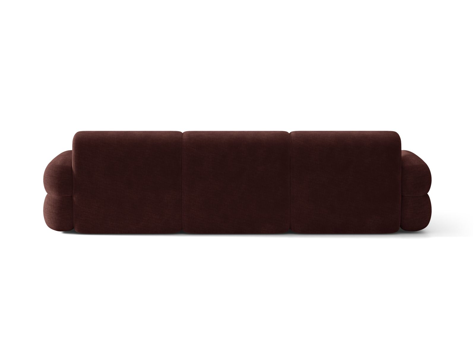 Left-facing NEO corner sofa in cherry chenille
