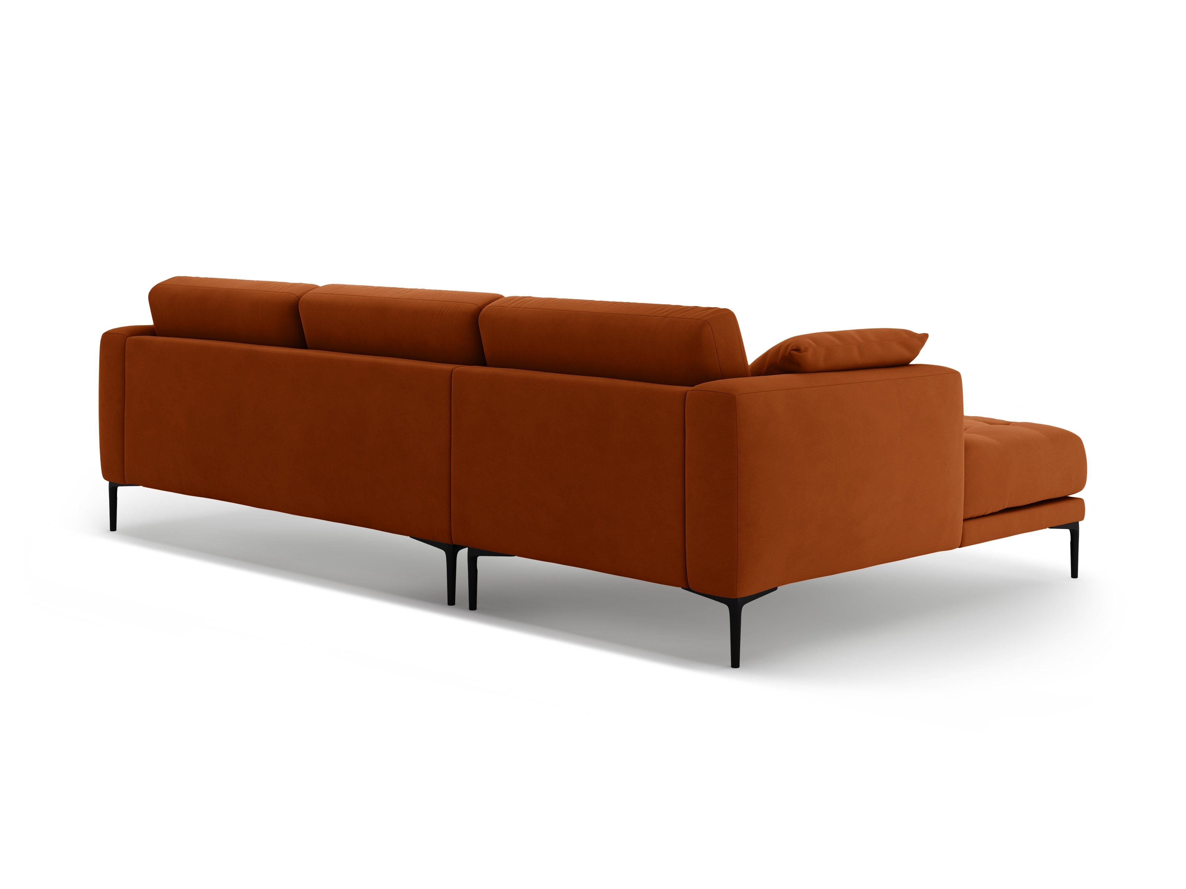 Samt-Ecksofa links BEMY terracotta