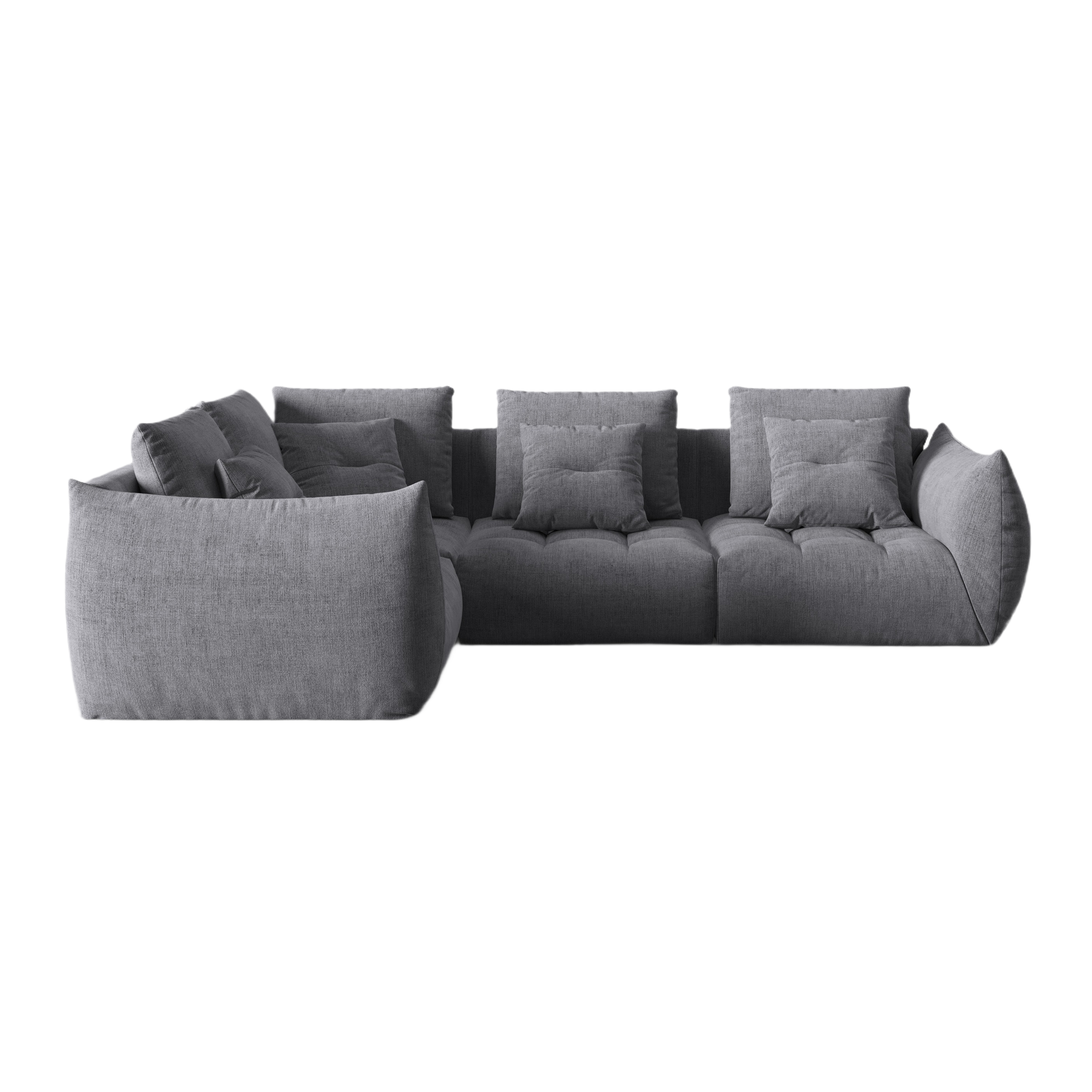 Modular Left Corner Sofa, "Bloom", 3 Seats, Gray, 316x216x95
Made in Europe