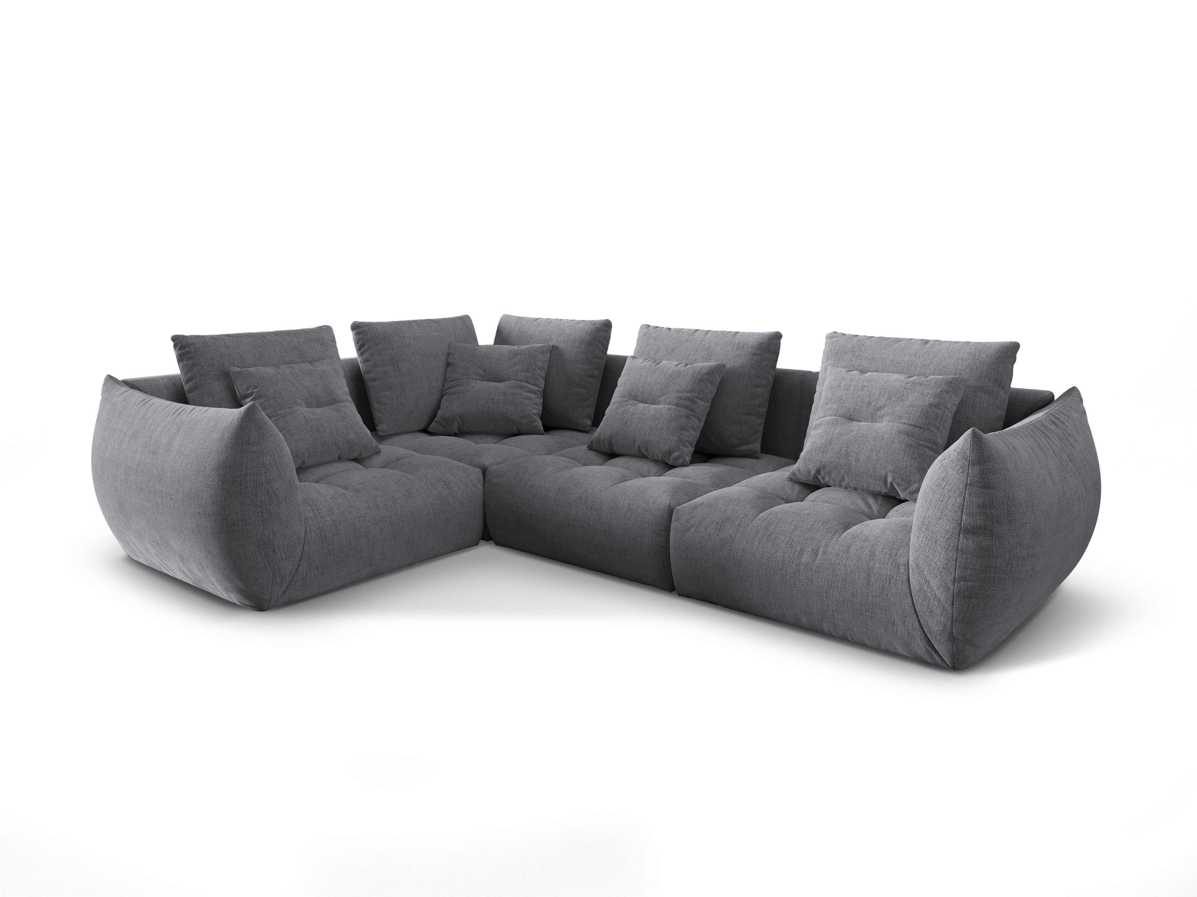 Modular Left Corner Sofa, "Bloom", 3 Seats, Gray, 316x216x95
Made in Europe