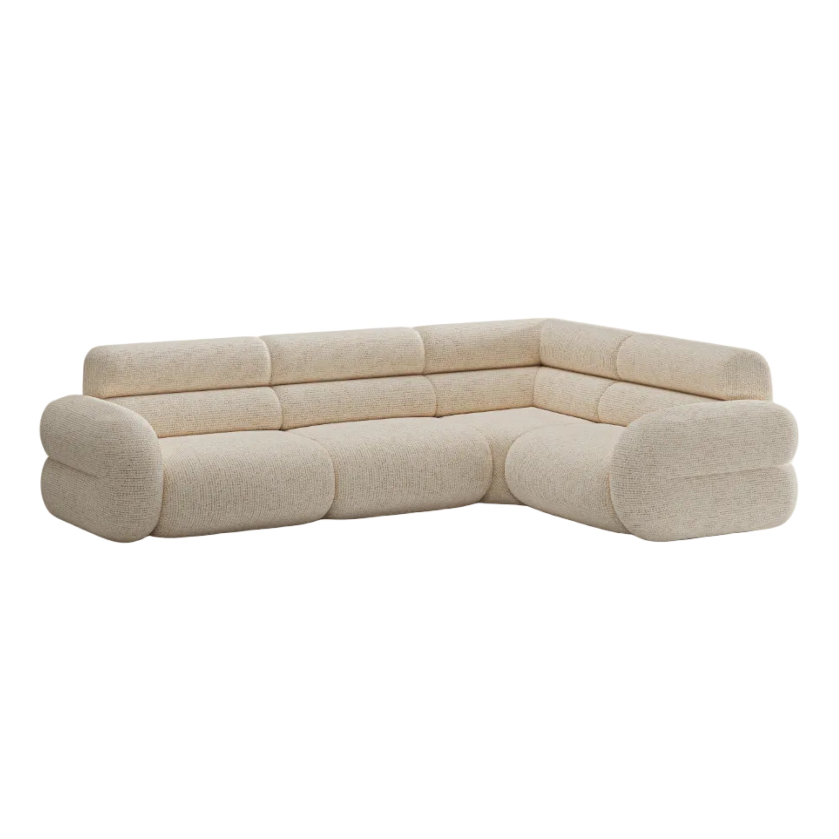 Right-facing L-shaped NEO corner sofa in beige mélange