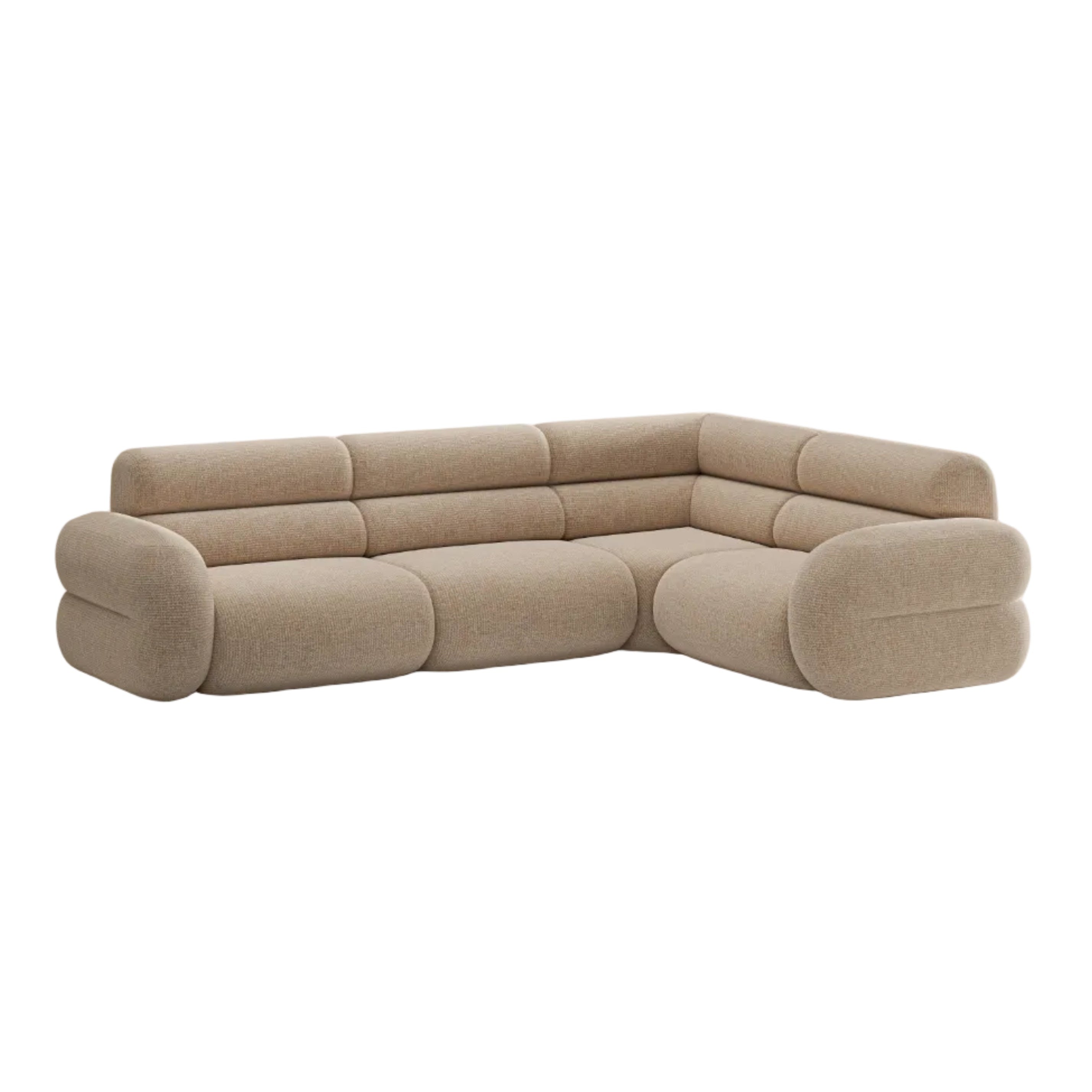 Right-facing L-shaped corner sofa NEO sand mélange