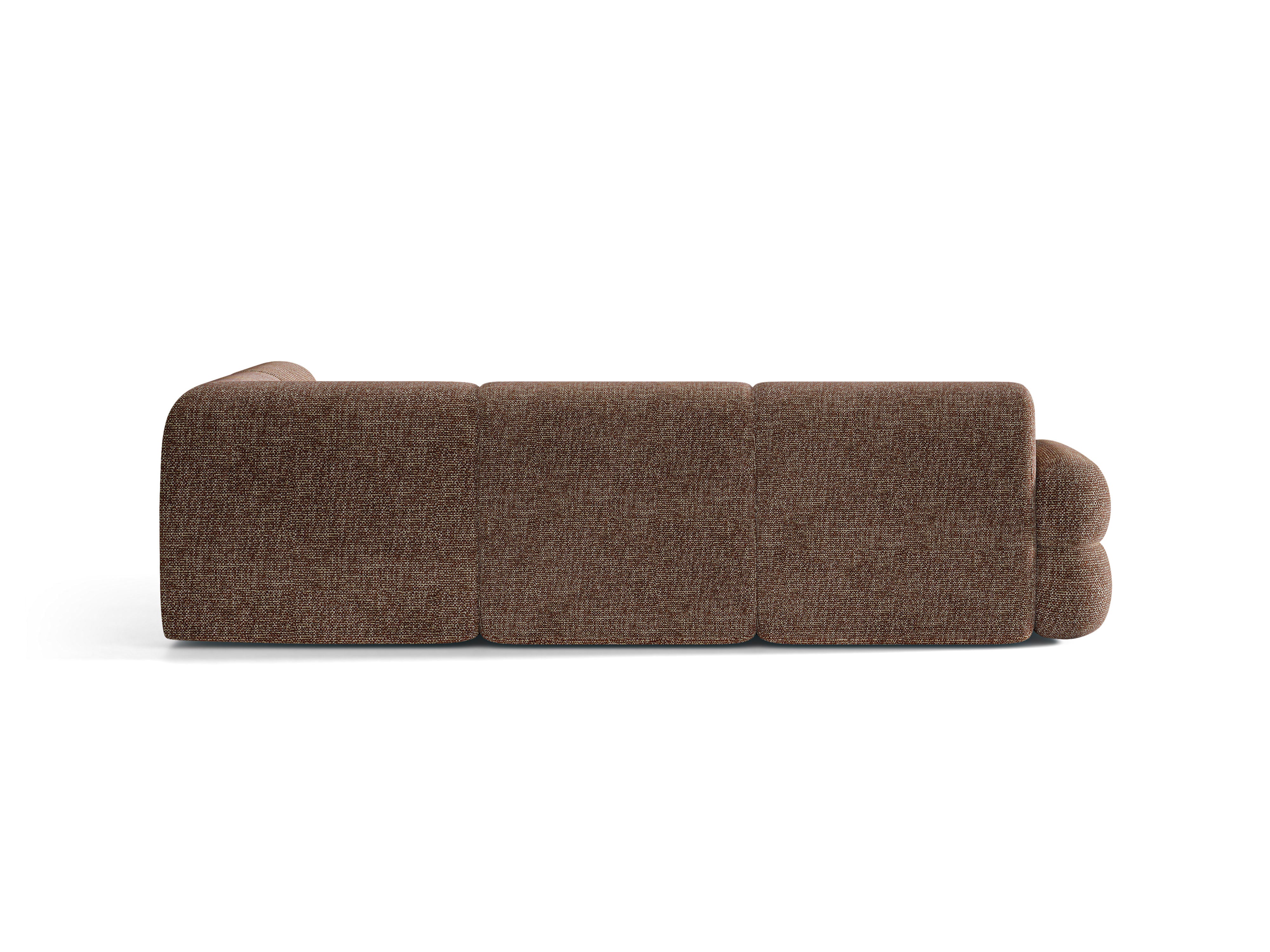 Right-facing L-shaped NEO corner sofa in brown mélange