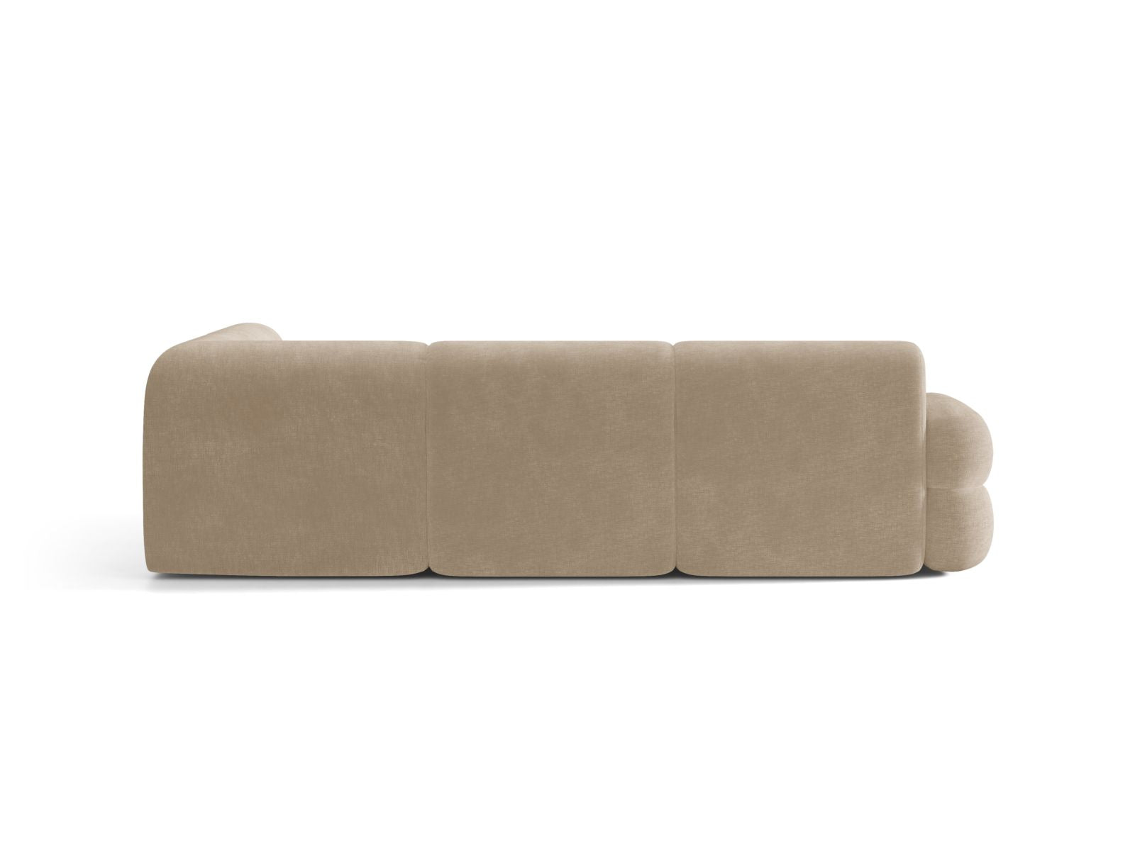Right-facing L-shaped NEO beige chenille corner sofa