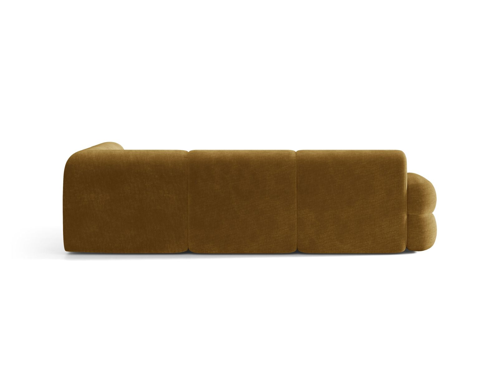Right-facing L-shaped NEO mustard chenille corner sofa