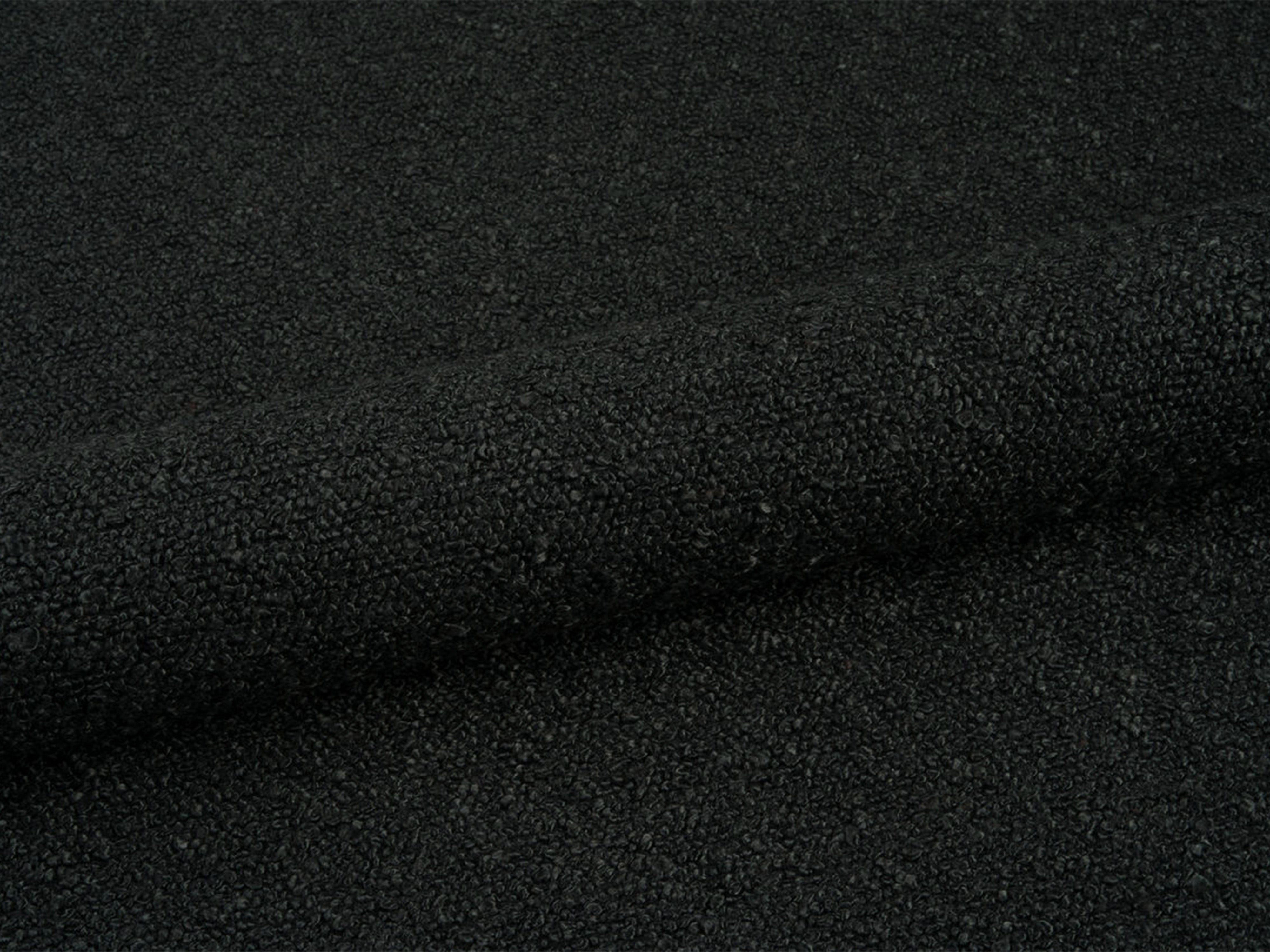 Left-facing 3-seater sofa JODIE in black boucle