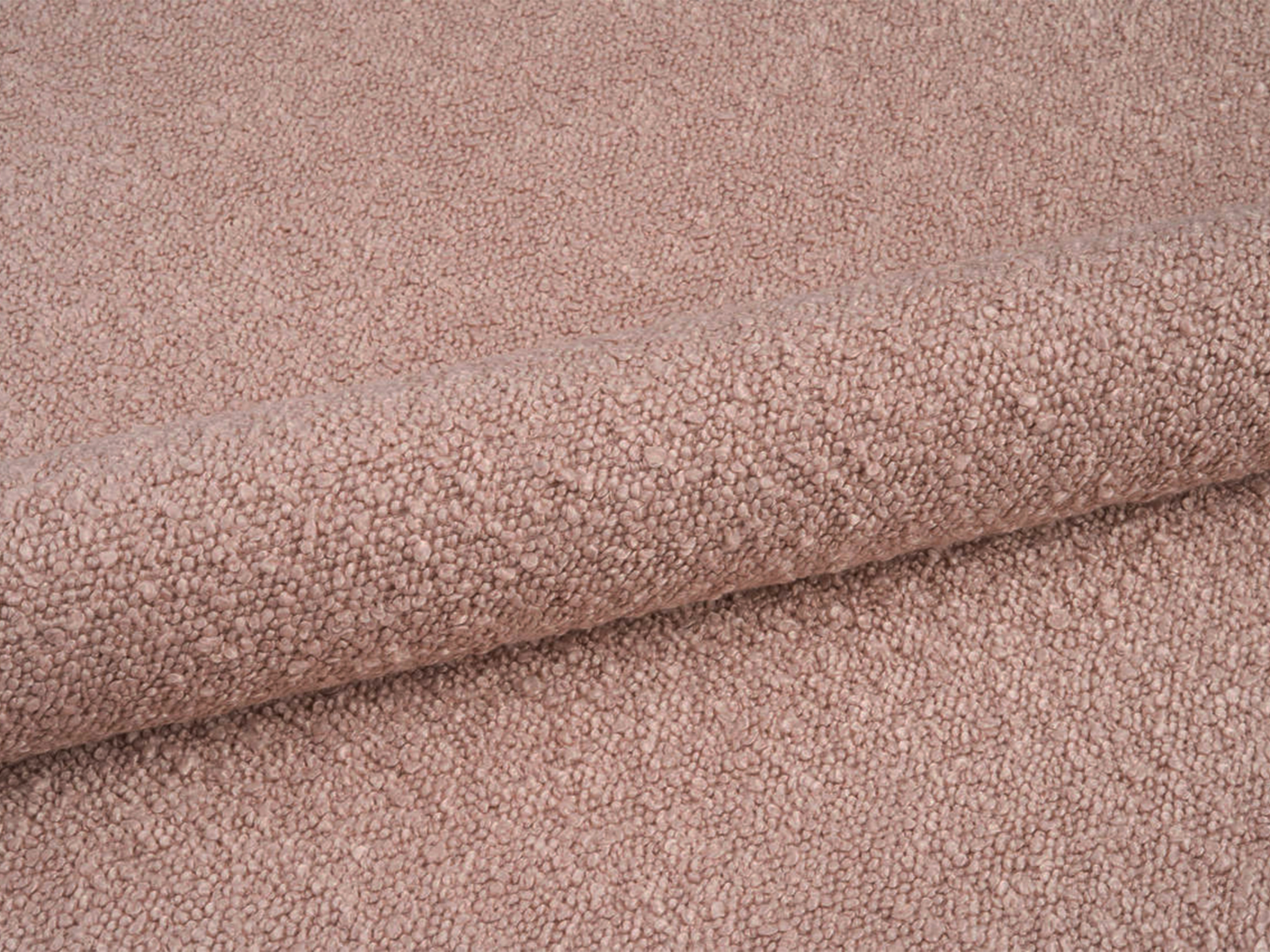 Left-facing 3-seater sofa JODIE in powder pink boucle