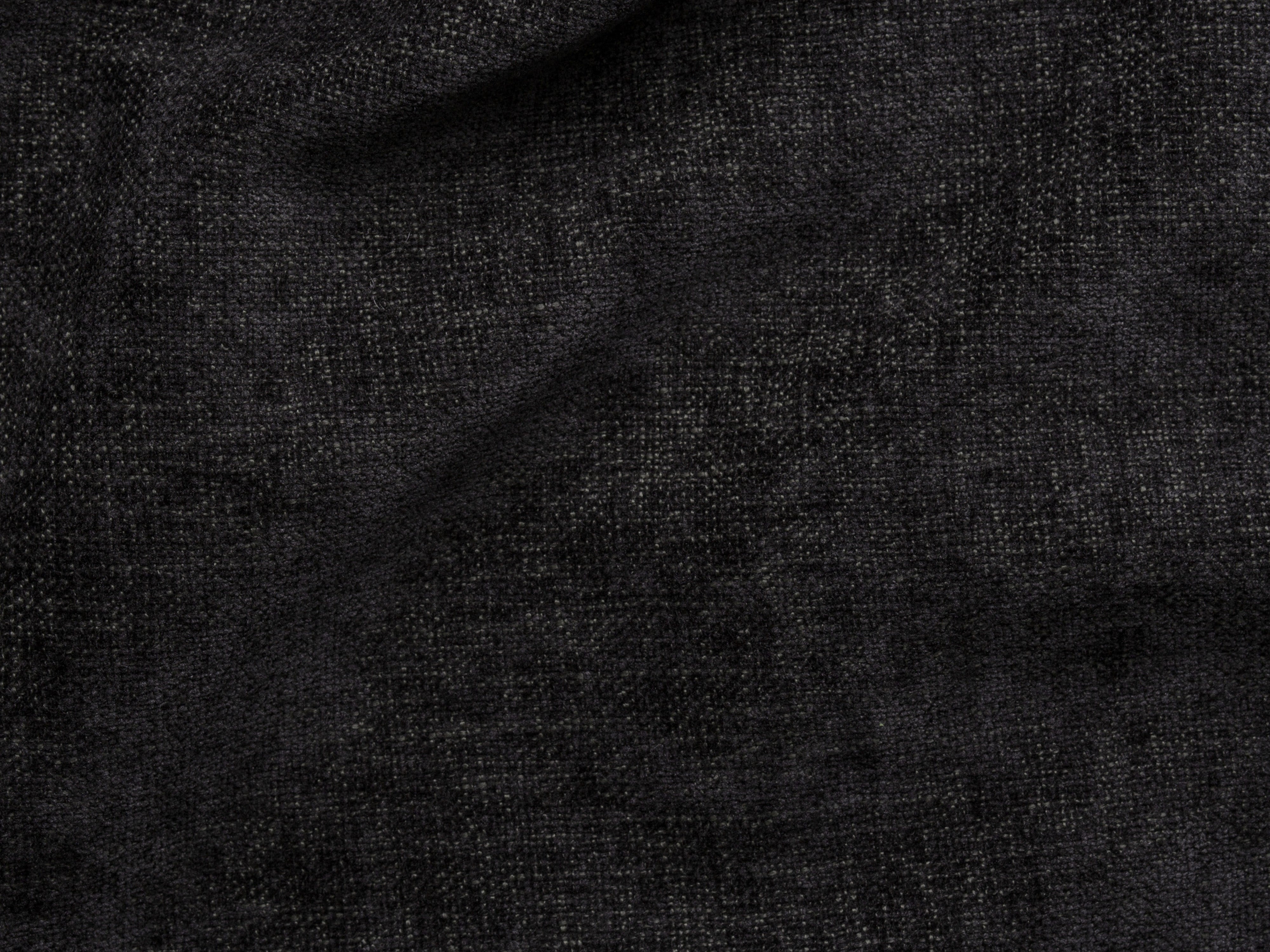 Left-facing 3-seater sofa JODIE in black tweed