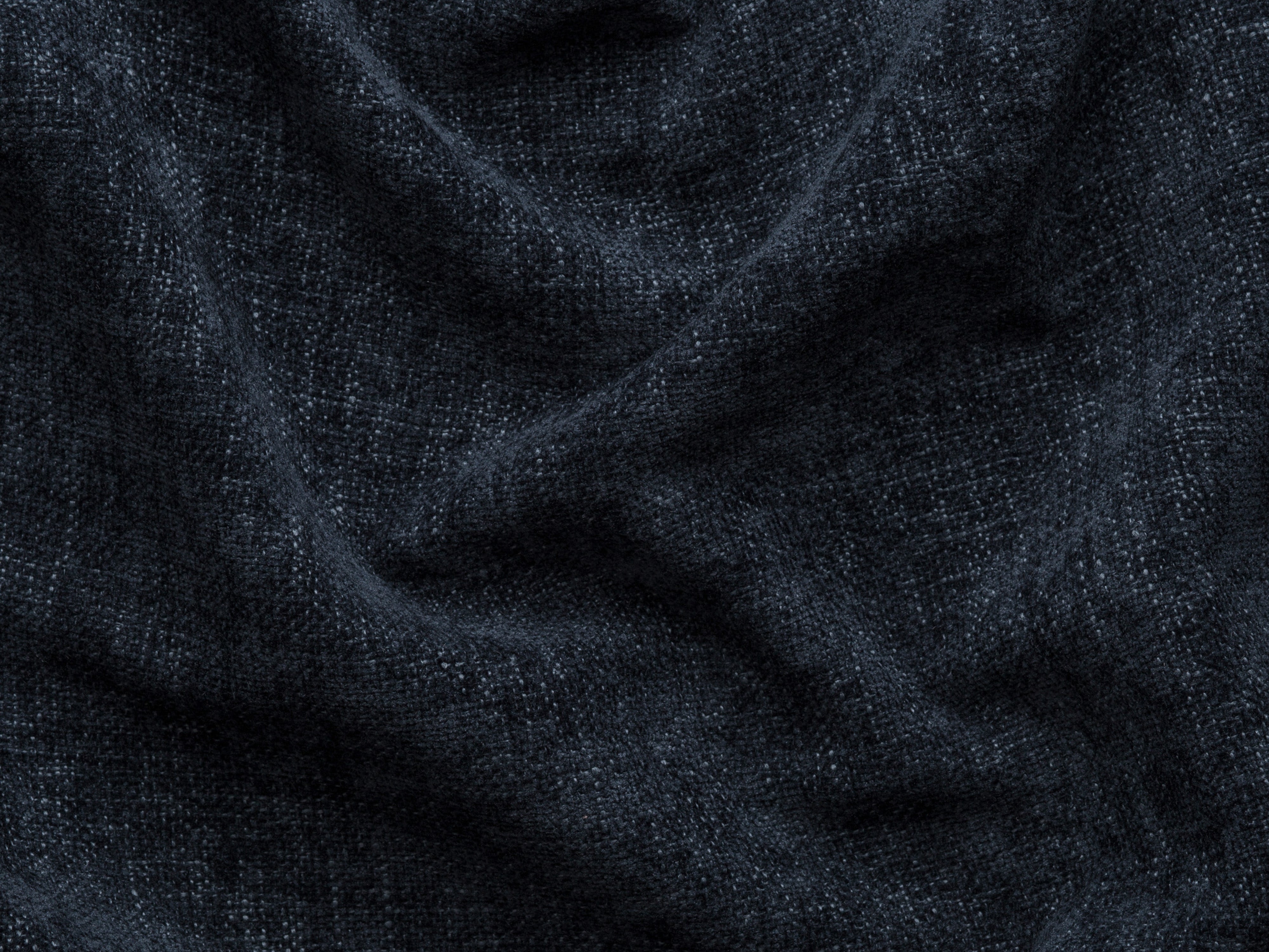 Left-facing 3-seater sofa JODIE in navy tweed