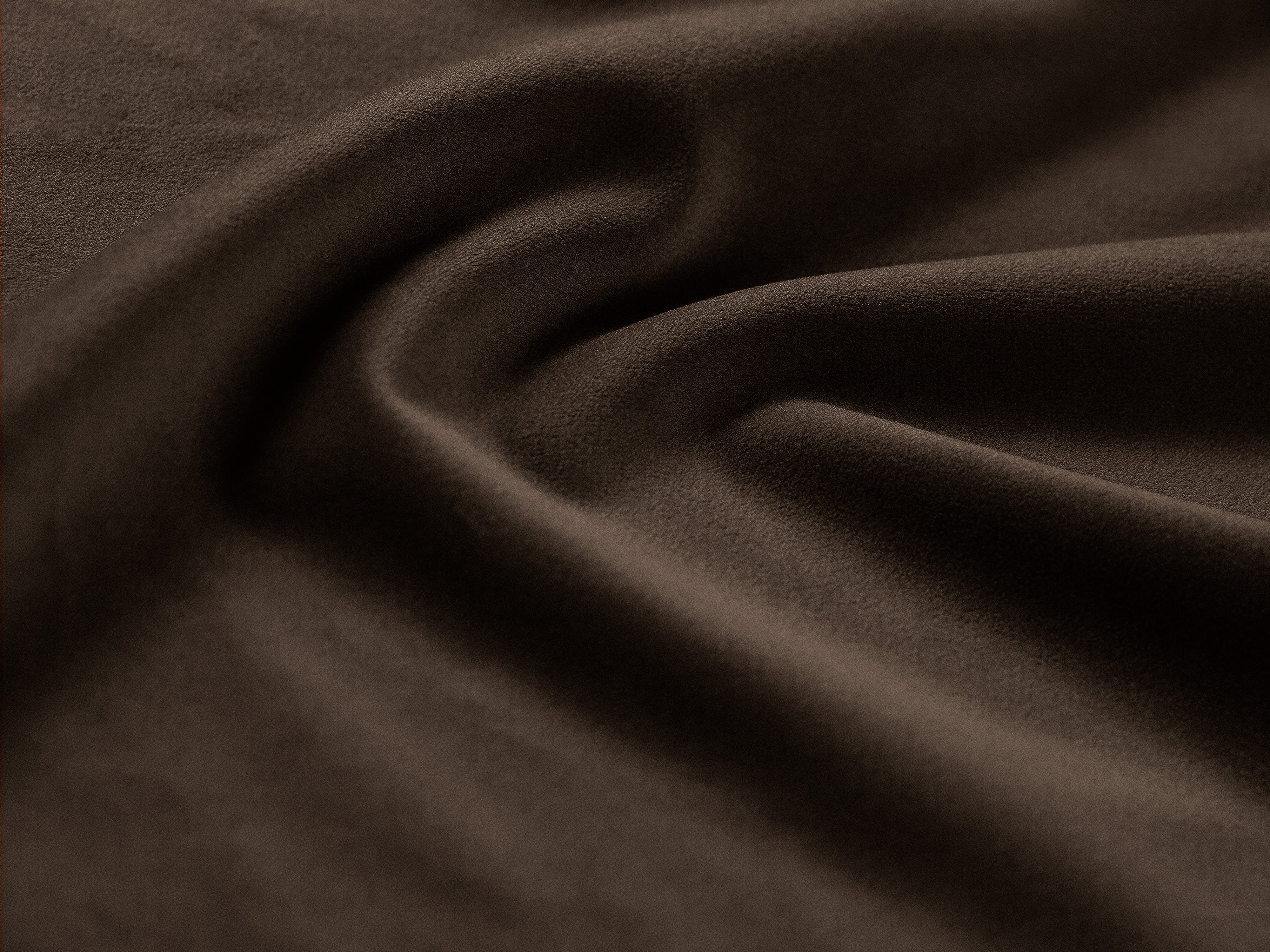 Chocolate Left-Handed Velvet Sofa JODIE for Three