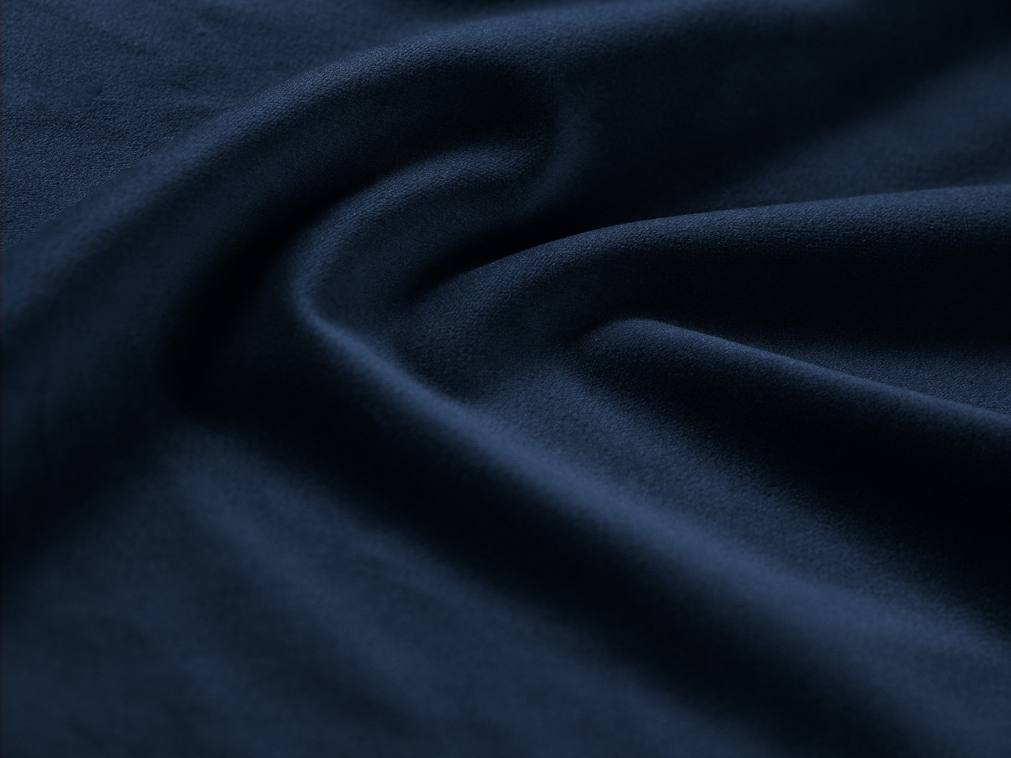 Left-facing velvet corner sofa for three people, JODIE in royal blue.