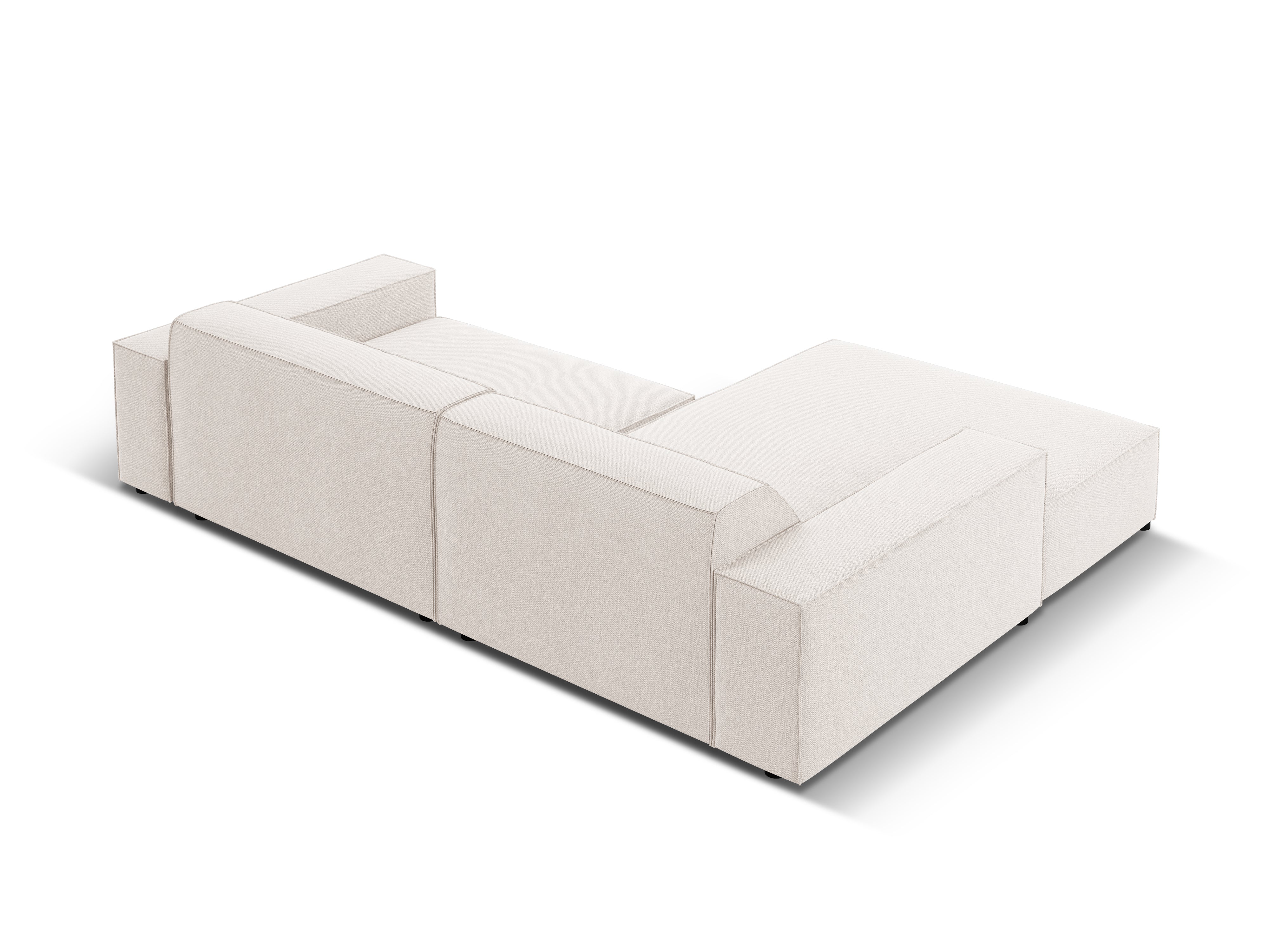Left-facing 3-seater sofa JODIE in light beige