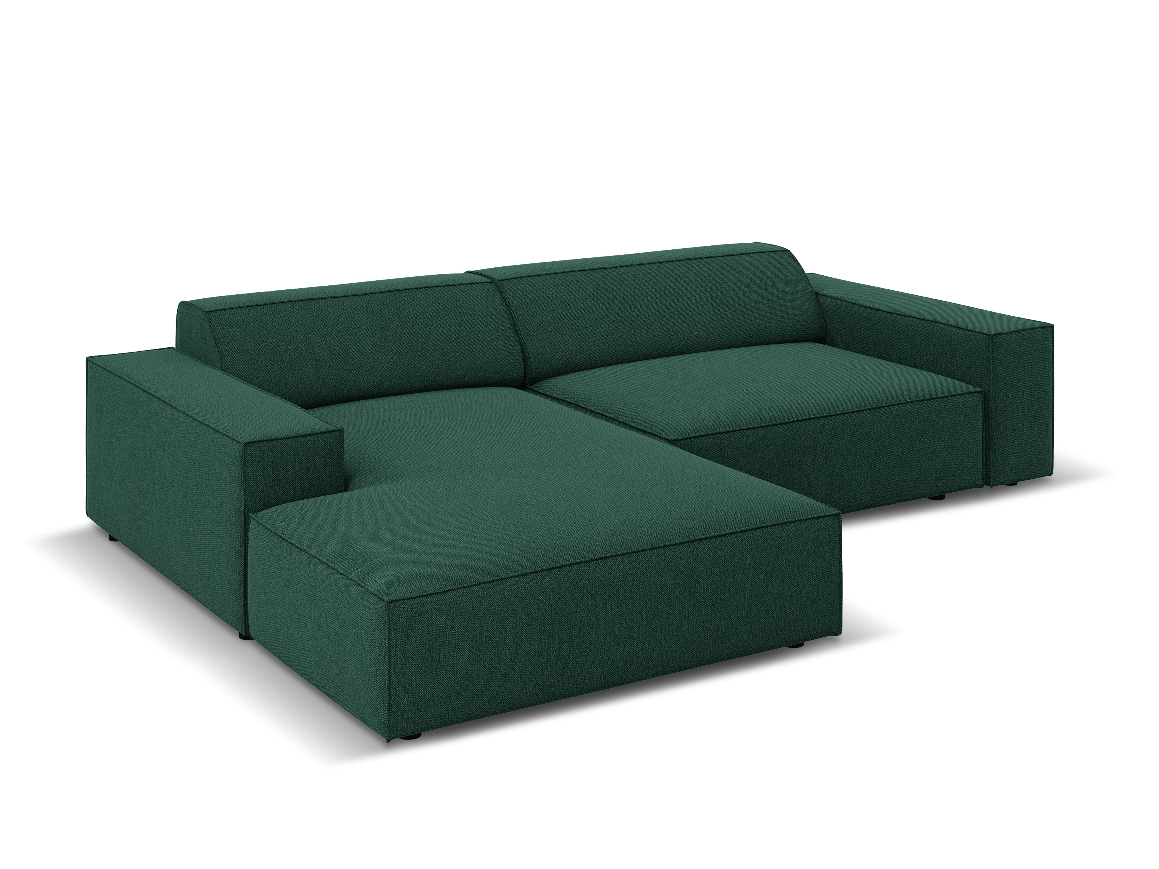 Left-facing 3-seater sofa JODIE in green