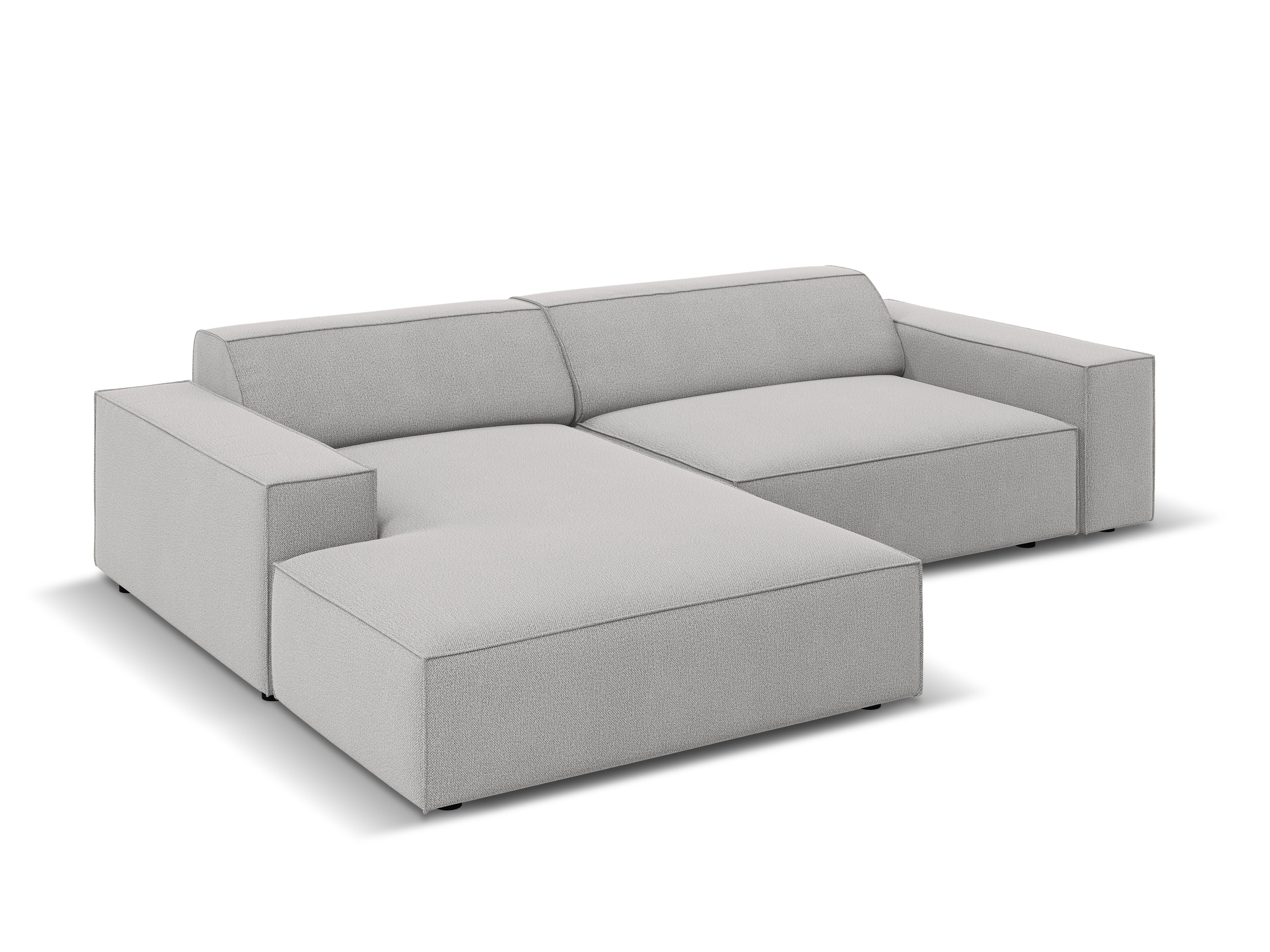 Left-facing 3-seater sofa JODIE in light gray