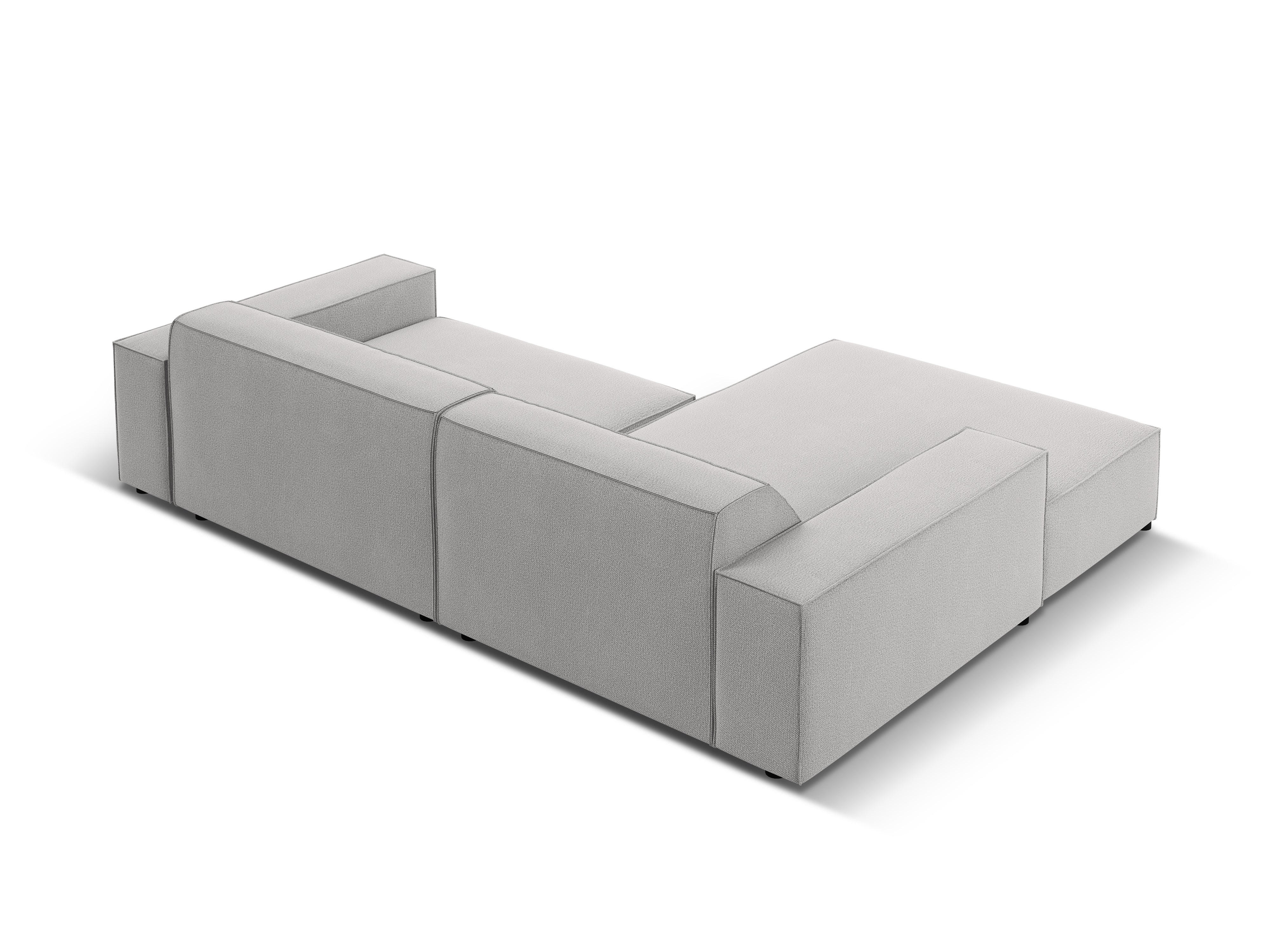 Left-facing 3-seater sofa JODIE in light gray