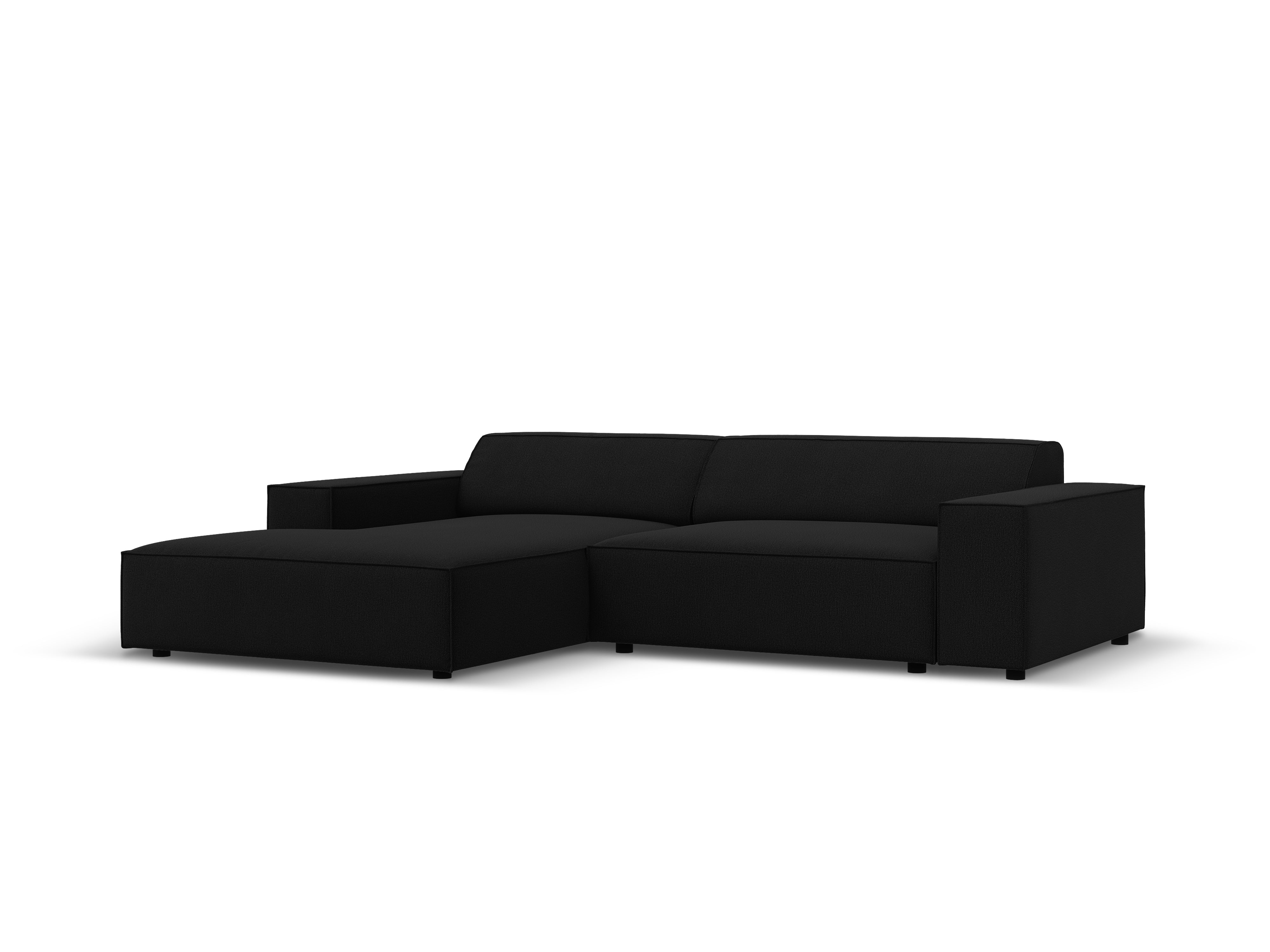 Left-facing 3-seater sofa JODIE in black