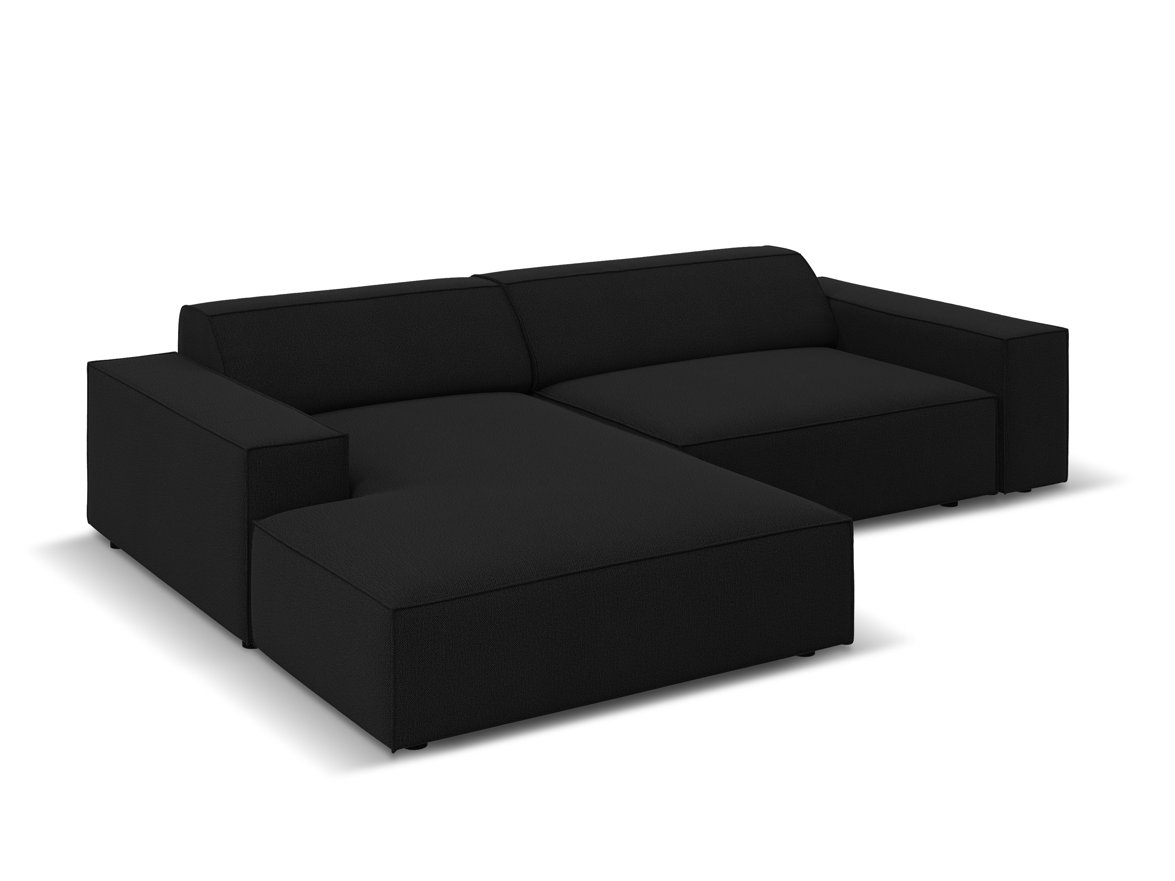 Left-facing 3-seater sofa JODIE in black