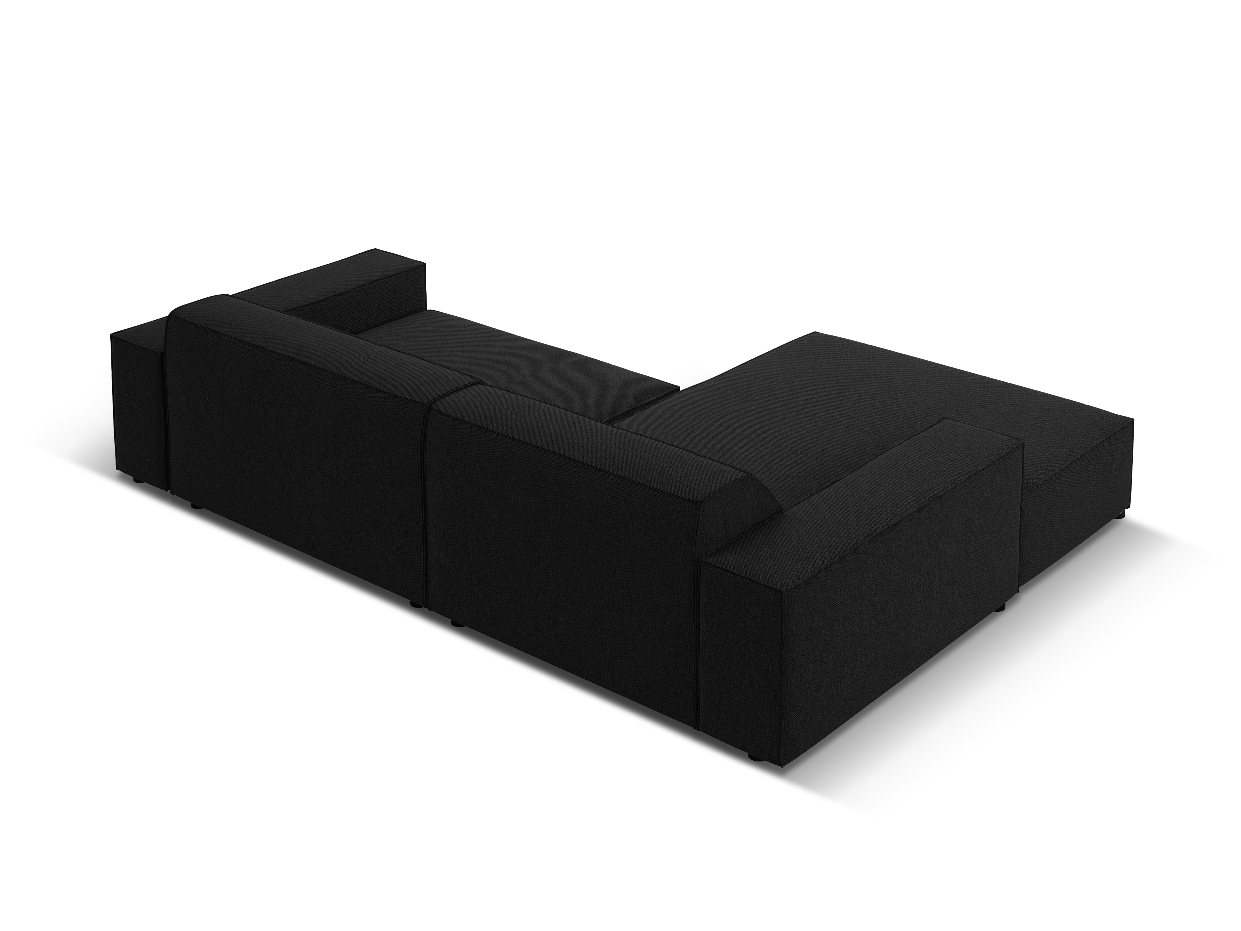 Left-facing 3-seater sofa JODIE in black